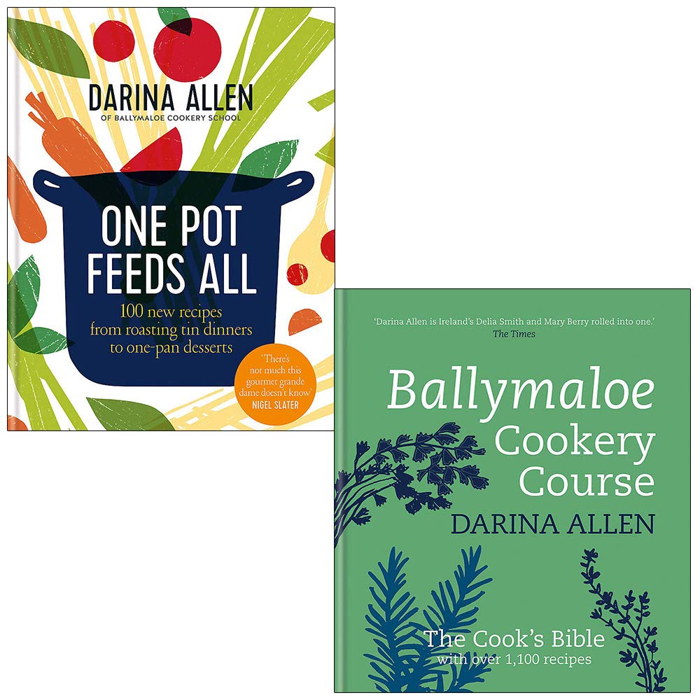 One Pot Feeds All & Ballymaloe Cookery Course By Darina Allen 2 Books Collection Set