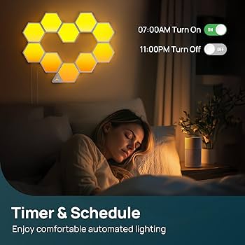 Linkind Smart Hexagon Lights, RGB LED Wall Light Panels with Music