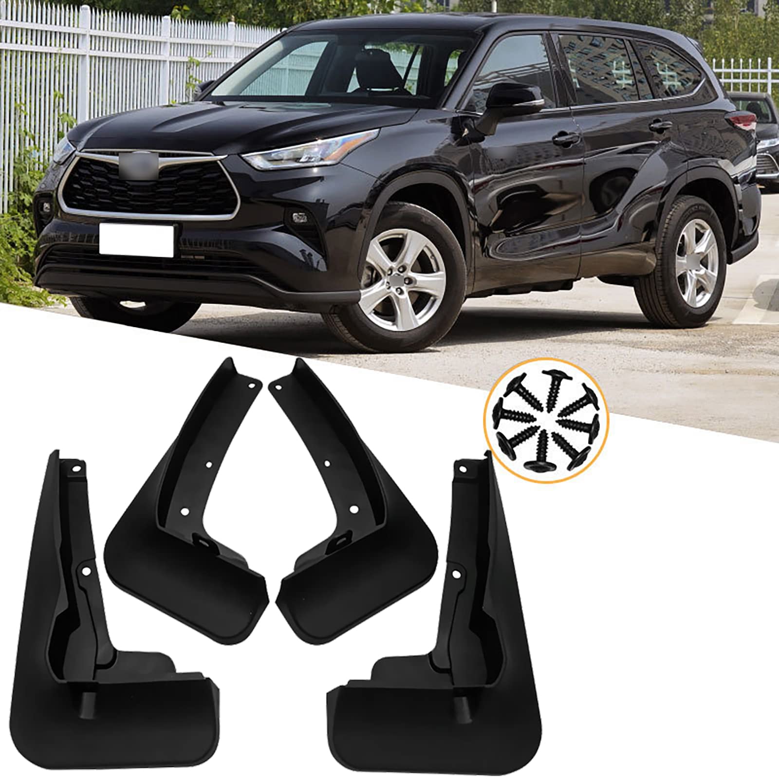 Garde-boue voiture Toyota Highlander accessoire styling auto 4pcs