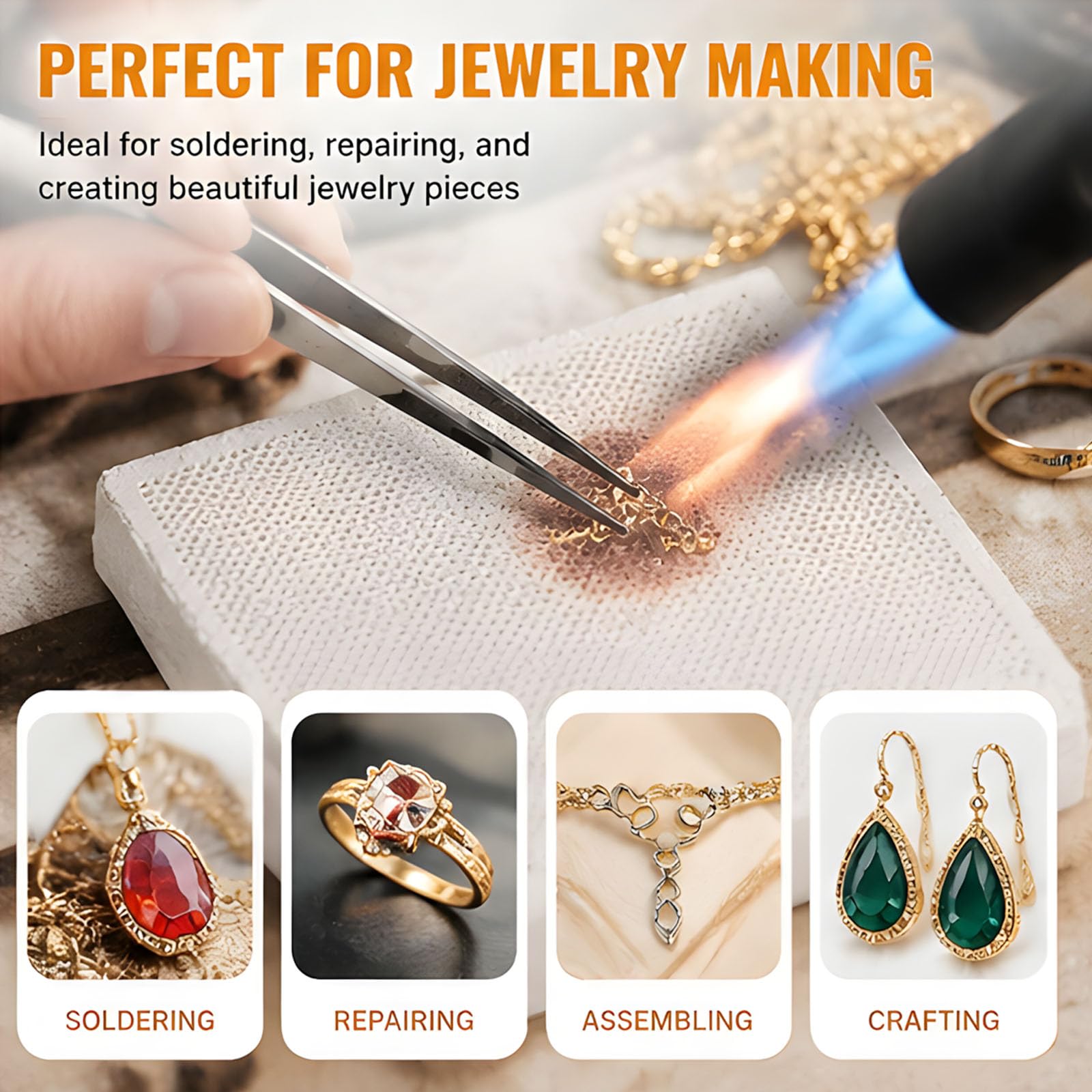 Komplette Schmuck Workshop Gruppe mit robusten Werkzeugen aus Edelstahl Erstellen und Reparieren von Schmuck Bastelbedarf