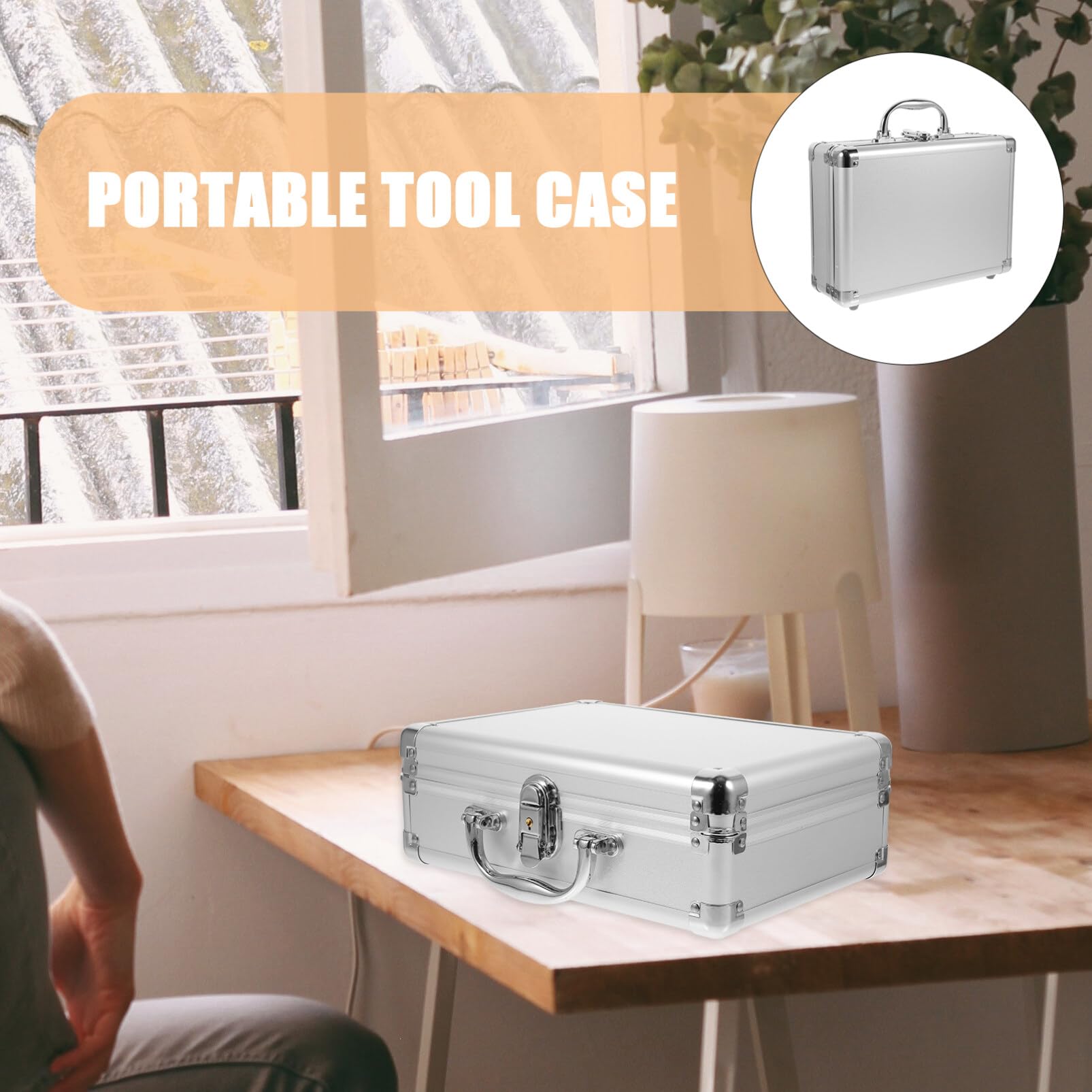 ARTIBETTER Valigetta Lega Di Alluminio Con Inserti Spugna Borsa Portautensili Compatta e Resistente Design Elegante Per Strumenti e Oggetti Preziosi Facile Da Trasportare e Sicura