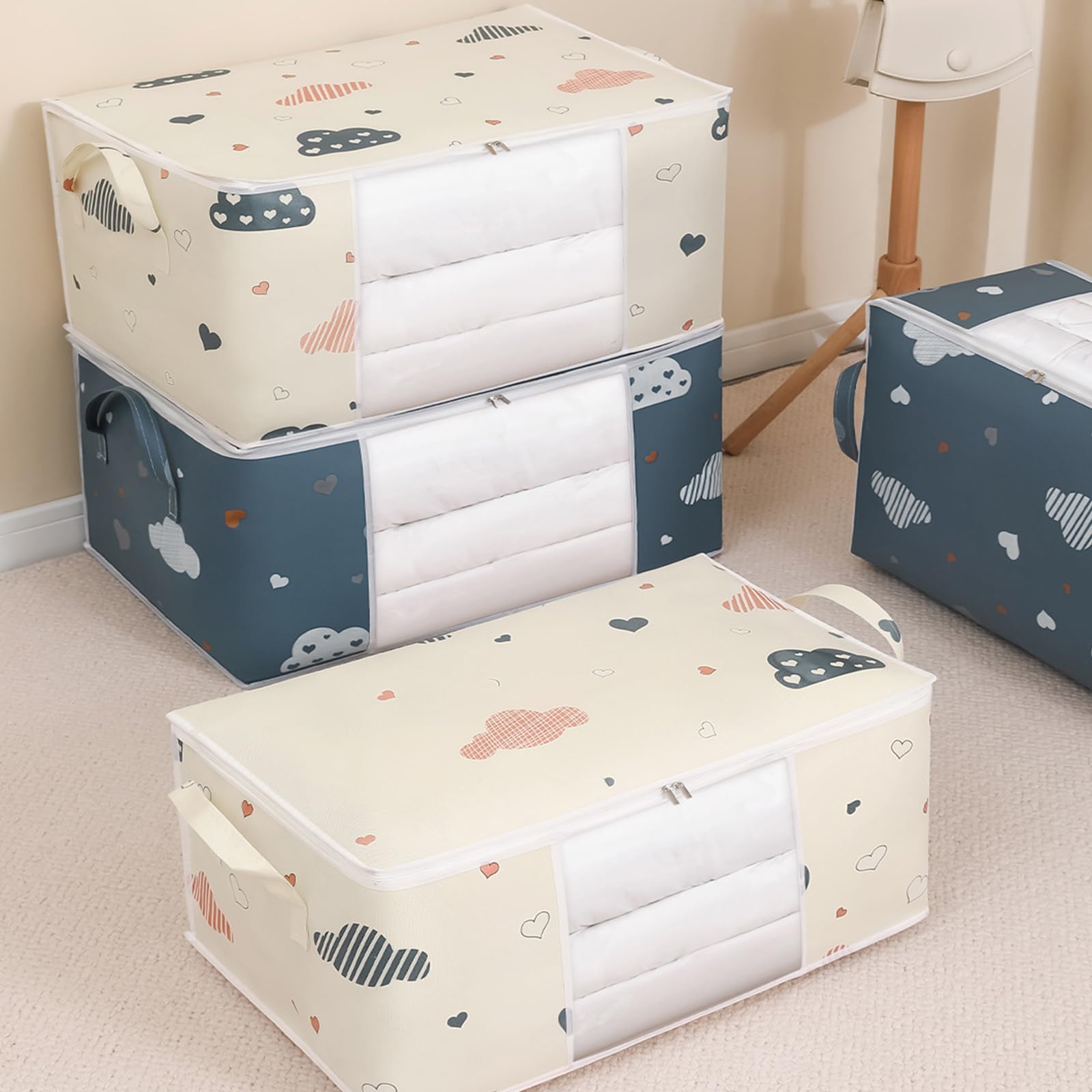 Set Solución de Almacenamiento para Ropa Práctica Solución de Almacenamiento para Ropa de Cama Bolsa de Almacenamiento Impermeable para Mantas Edredones