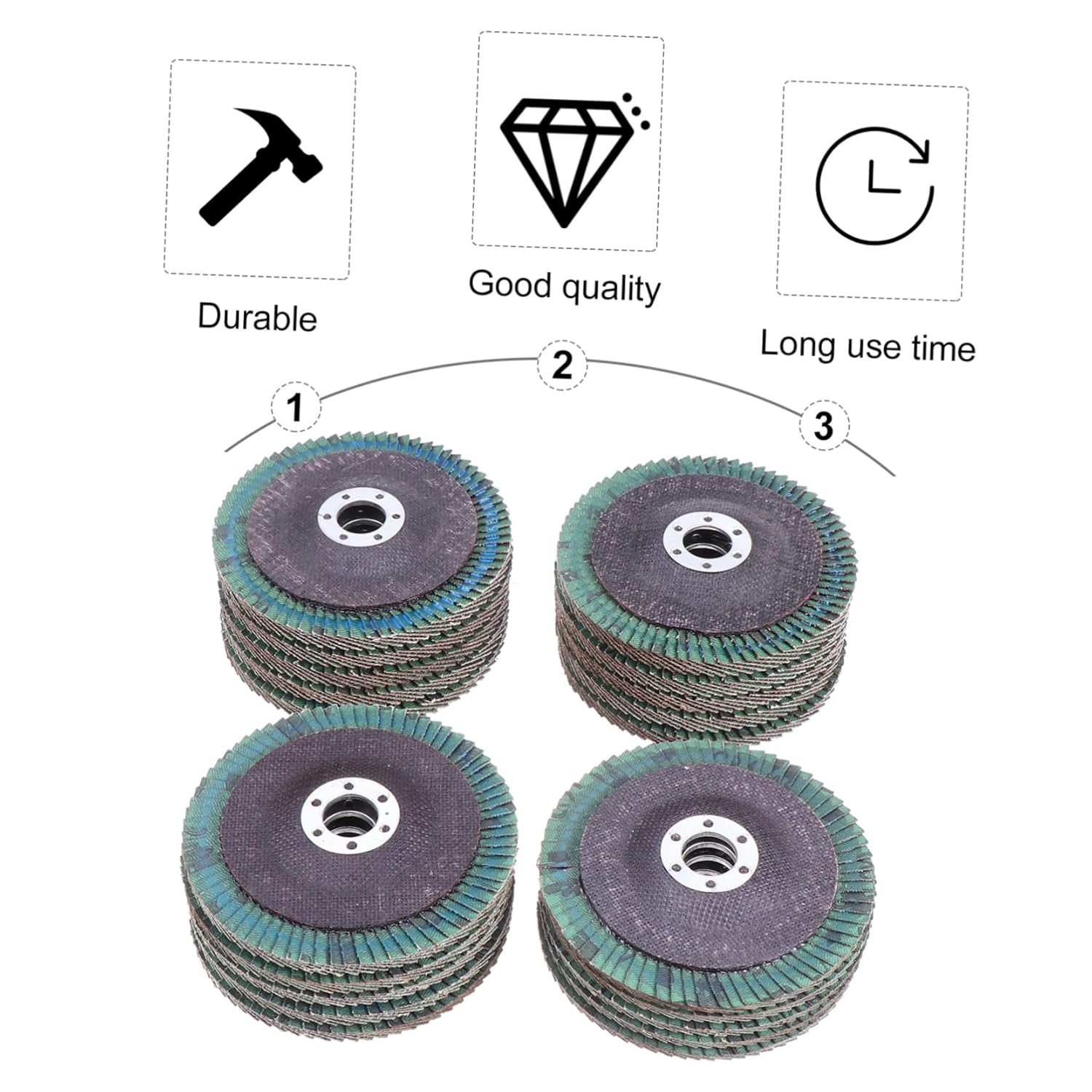OUNONA 20pcs Abrasive Flap Sanding Discs for Angle Grinder Polishing Grinding Wheel Sanding Pad for Grit