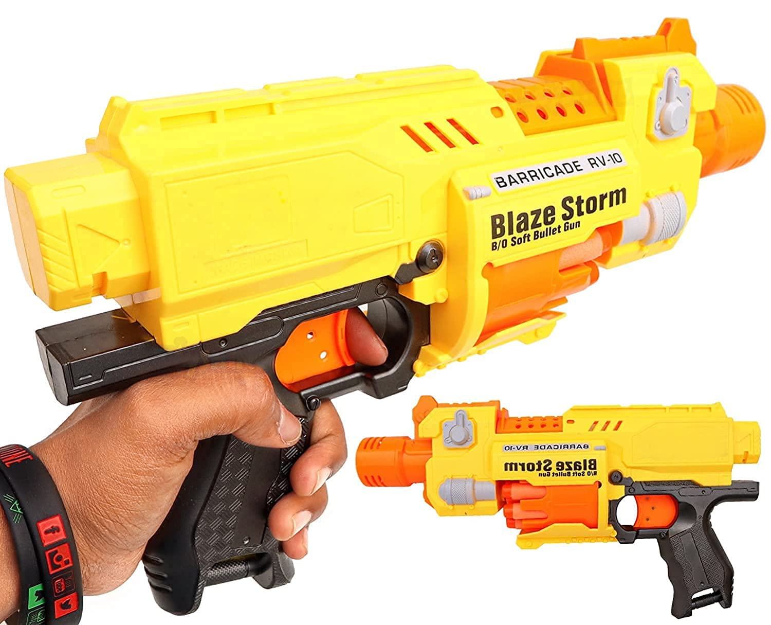 Sunshine Gifting Blaze Strom Gun Toy, Motorized, Soft Foam 20 Bullets, 100% Safe - New (B0B2JRG62F) Amazon Price History, Amazon Price Tracker