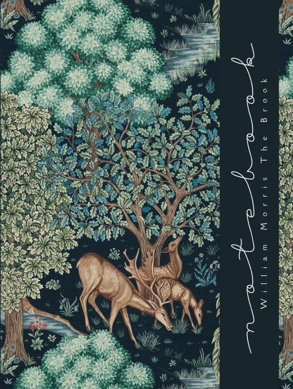 William Morris Textile Print Notebook The Brook: Vintage Design College Ruled College Ruled 8x10 120 Lined Pages