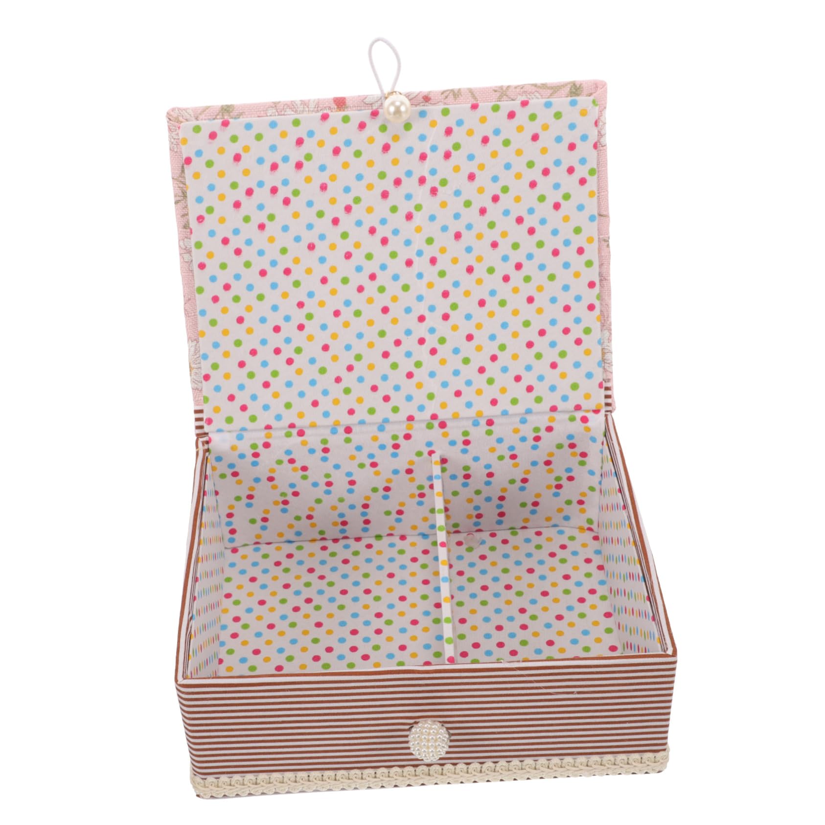 STOBOK 3stücke Nähkorb Für Zuhause Tragbare Nähbox Mit Aufbewahrung Für Nadeln Fäden Und Knöpfe Für Bastelarbeiten Und Studenten Kleine Praktische Organizer Mit Floralen Mustern
