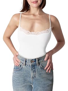 Foxiny Sexy Square Neck Corset Floral Lace Bodysuit Sleeveless Tank Top One Piece