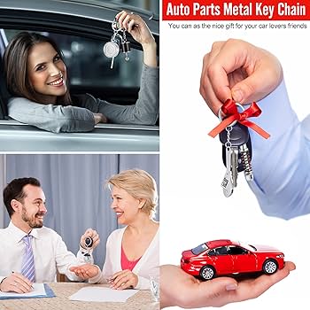 Amazon.com: 11 Pieces Auto Parts Metal Key Chain Set