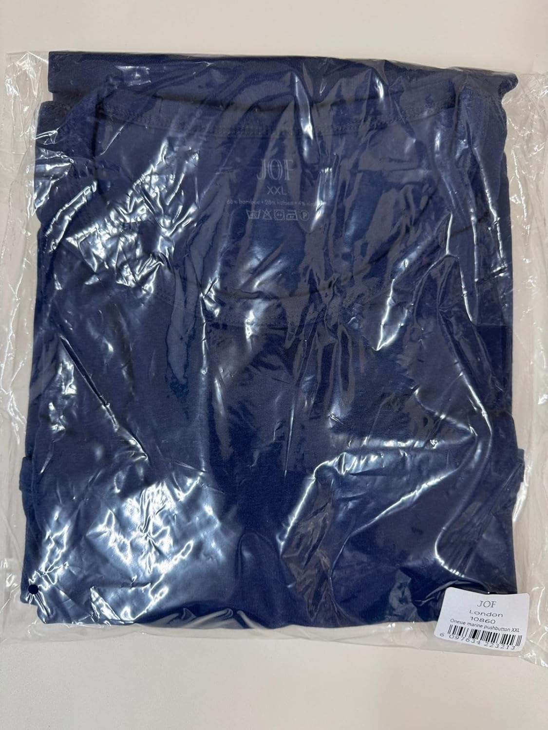 JOF London Onesie Bodyshort With Snap Pushbuttons For Adults | Marine | Adaptive Clothing For People With Special Needs