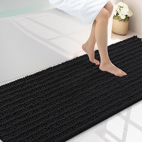 Miniatura 227 de Smiry Alfombras de Baño 24 x 16 pulgadas, Tapetes de Baño de Chenilla Extra Suaves y Absorbentes, Respaldo de Goma Antideslizante, Lavable a Azul