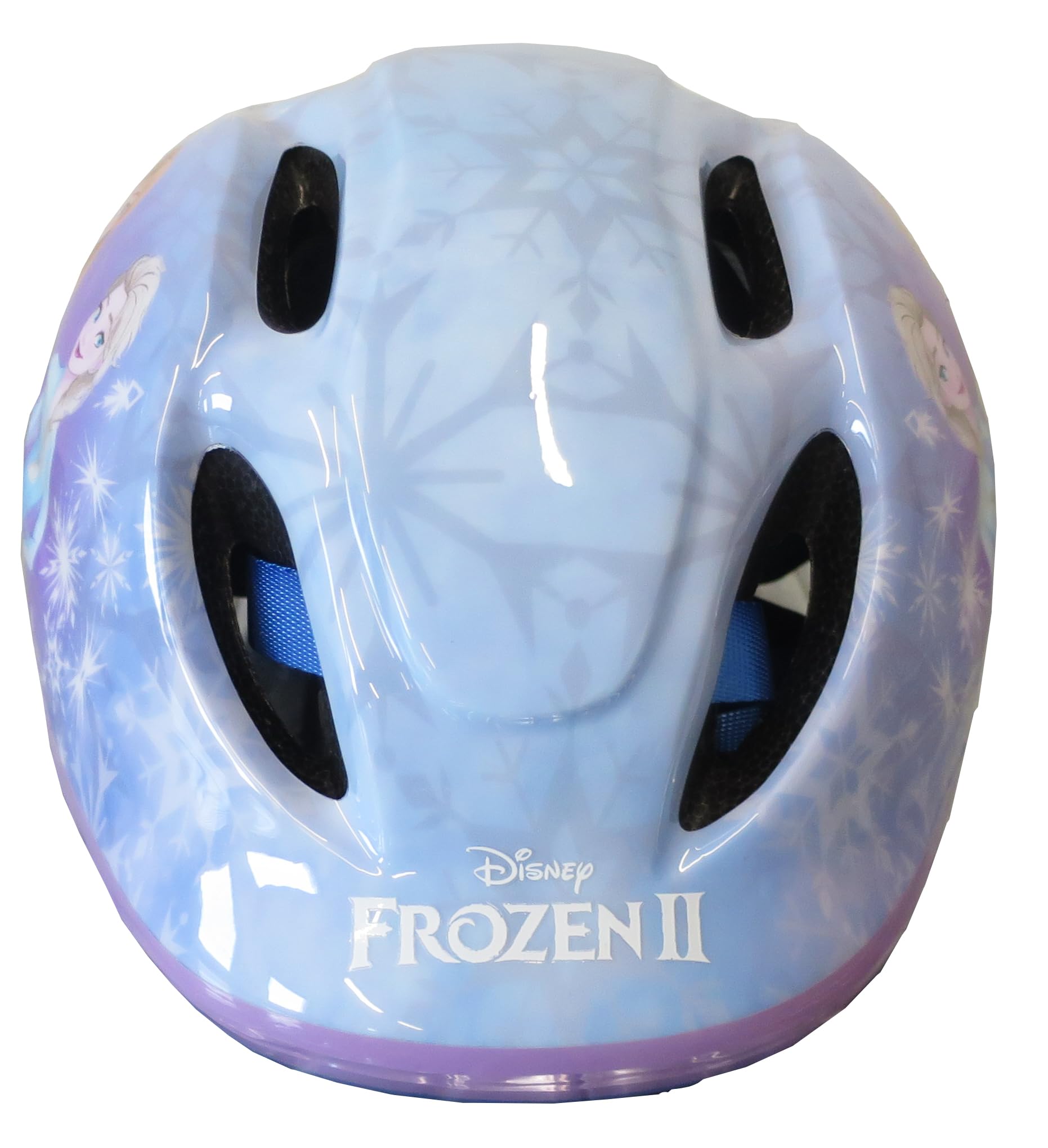 Disney Vélo 12' Reine des Neiges/Frozen équipé de 1 Frein, Panier Avant, Porte poupée arrière, Garde boues, Carter et stabilisateurs + Casque Reine des Neiges !