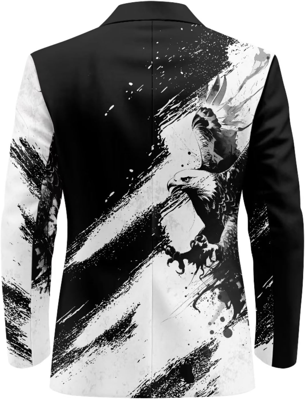 TOADDITDO Animals Pattern Blazers for Men Lightweight One Button Business Suit Jackets with 2 Pockets