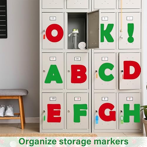 Miniatura 6 de Qyeahkj 150 piezas de letras grandes de 7 pulgadas, letras de puntuación recortadas, borde blanco y negro a cuadros, decoración para el aula, póster