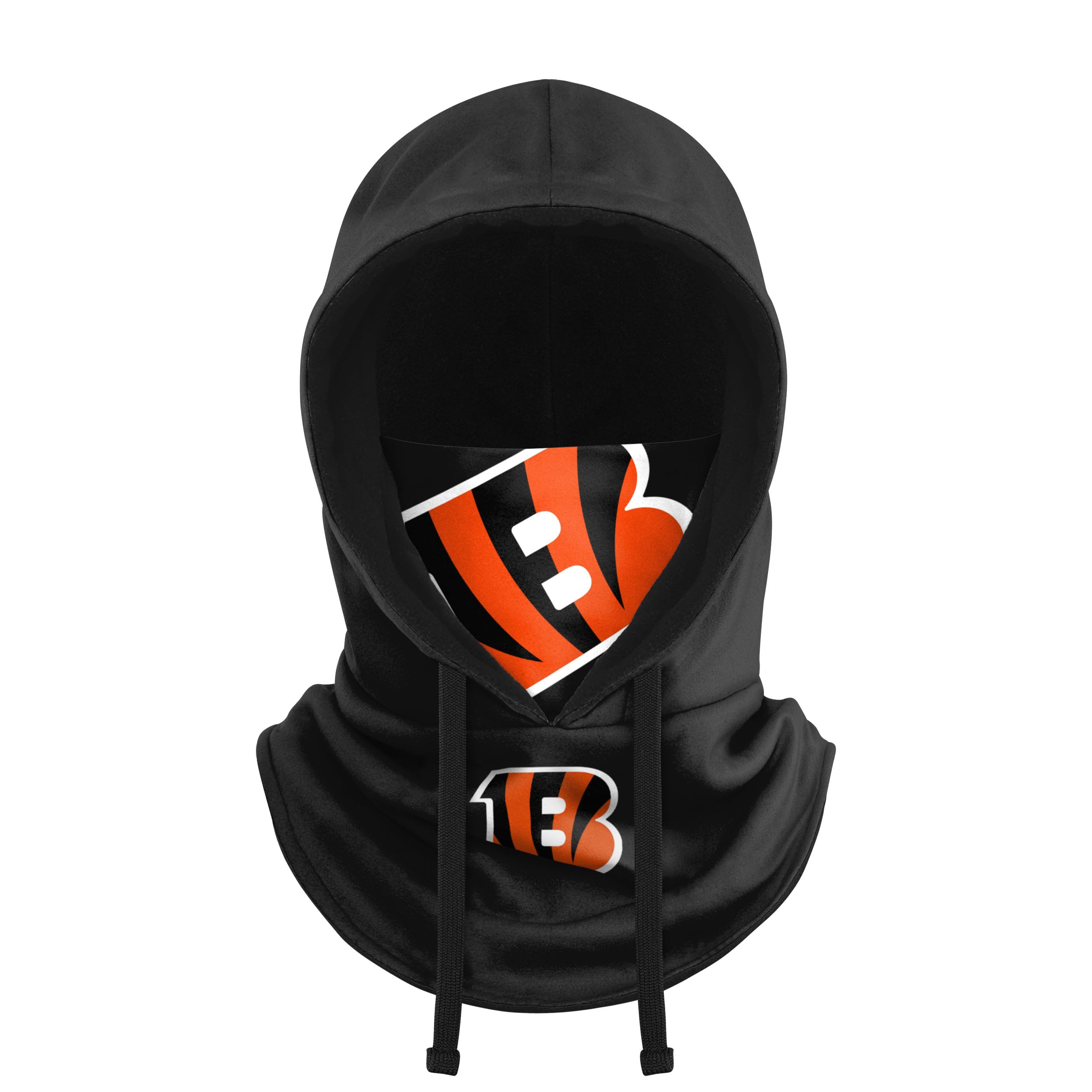 NFL Team Logo Black Drawstring Winter Cap Hooded Gaiter Balaclava Face Cover