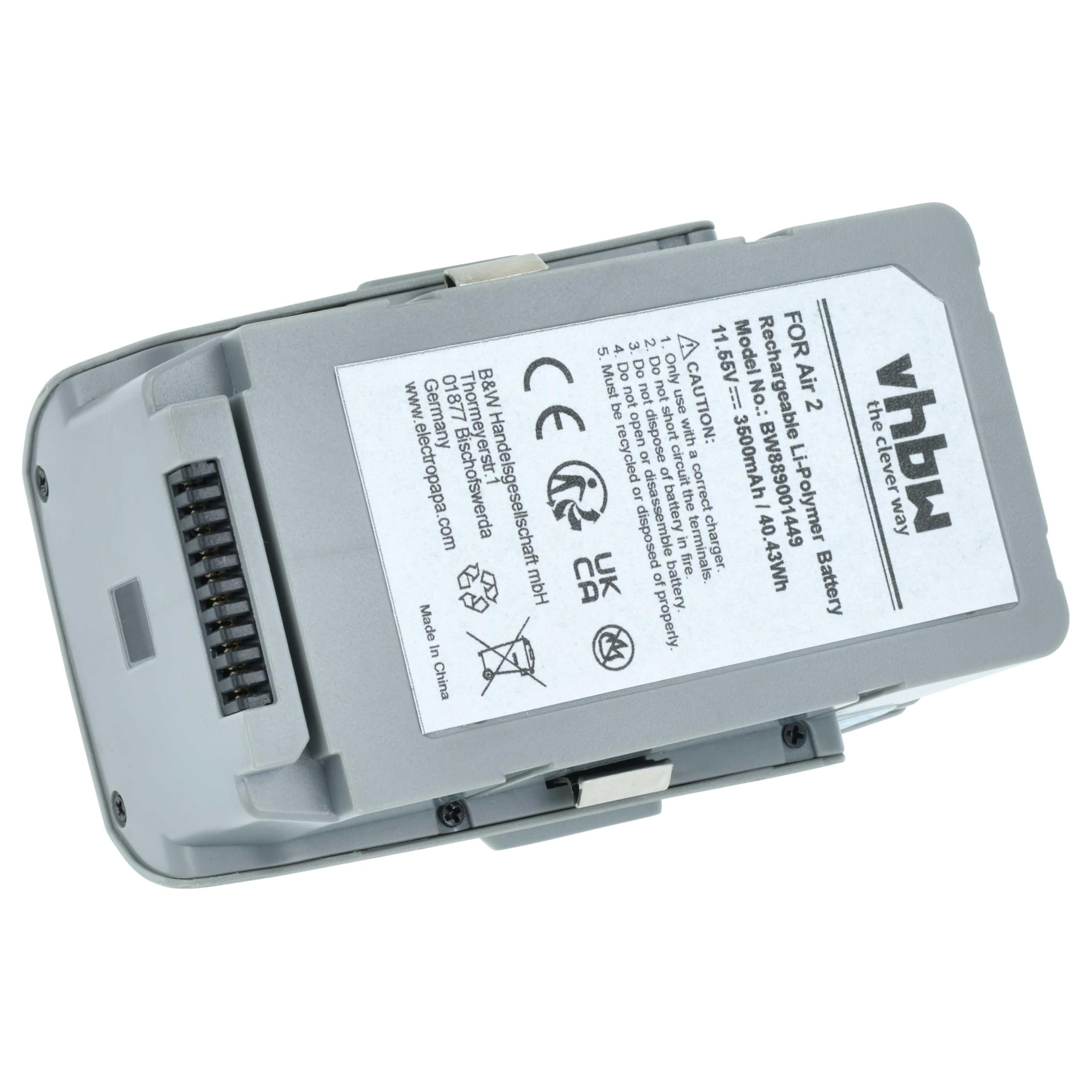 vhbw Bateria zamienna do DJI PB2 do drona Multicopter Quadrocopter (3500 mAh, 11,55 V, litowo-polimerowy)