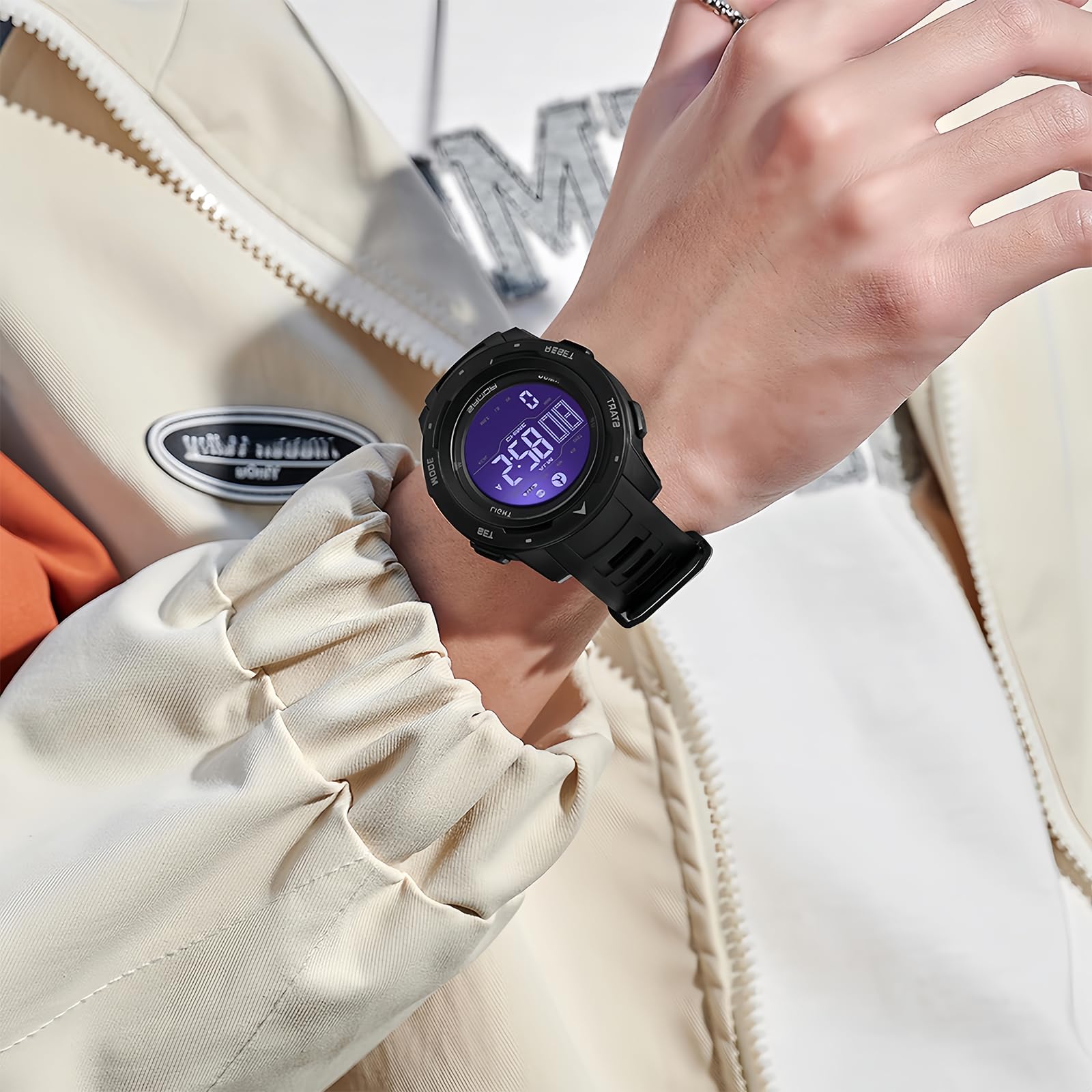 Flintronic Montre Podomètre, sous-Marin Montre de Plongée, Pédomètre Montres Bracelet Homme avec Comptage de Pas Calories Distance, pour Garçons et Filles Enfants