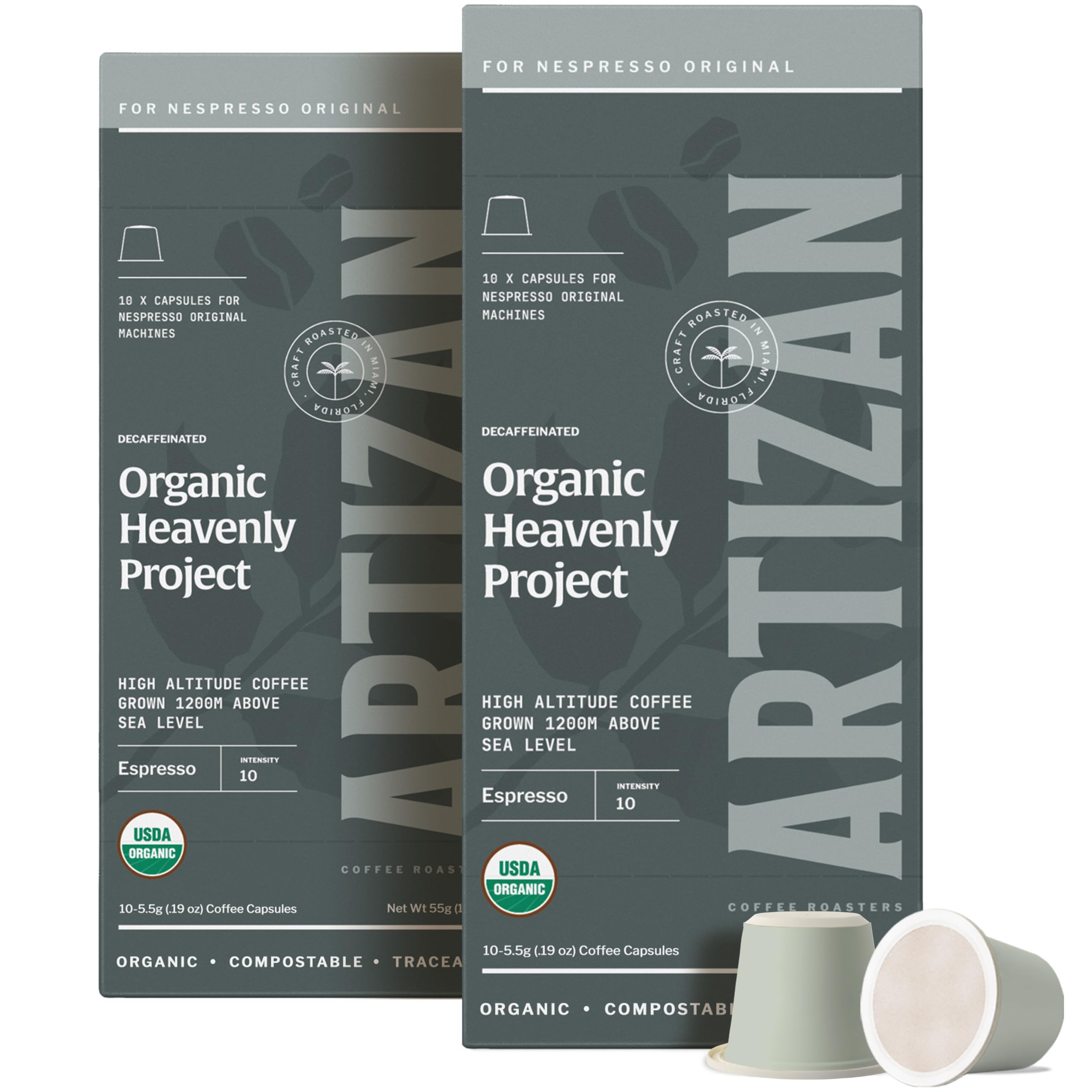 Amazon.com: Artizan Coffee Decaf Organic Swiss Water Espresso Pods