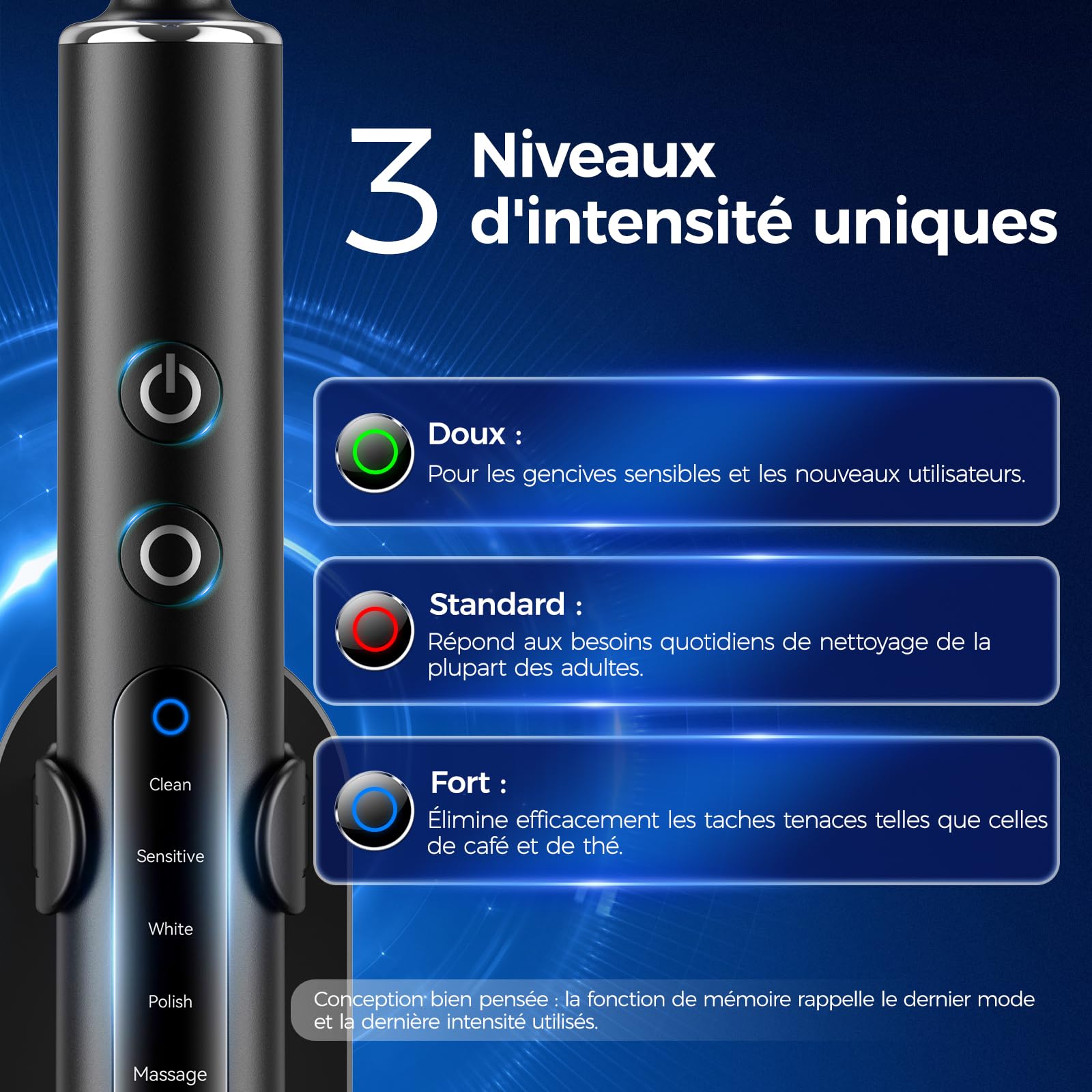 Brosse à Dents Électrique Rotative 2 Pièces Noir + Blanc, Pour Adultes et Enfant, 3 Intensités 5 Modes, Brosse à Dent Électrique avec 12 Têtes de Brosse, 2 Étuis de Voyage, Batterie 120 Jours