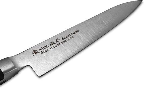 Miniatura 2 de Seki Japan MASAMUNE, cuchillo de carnicero profesional de acero inoxidable, mango POM, 7.1 pulgadas (7.087 in)