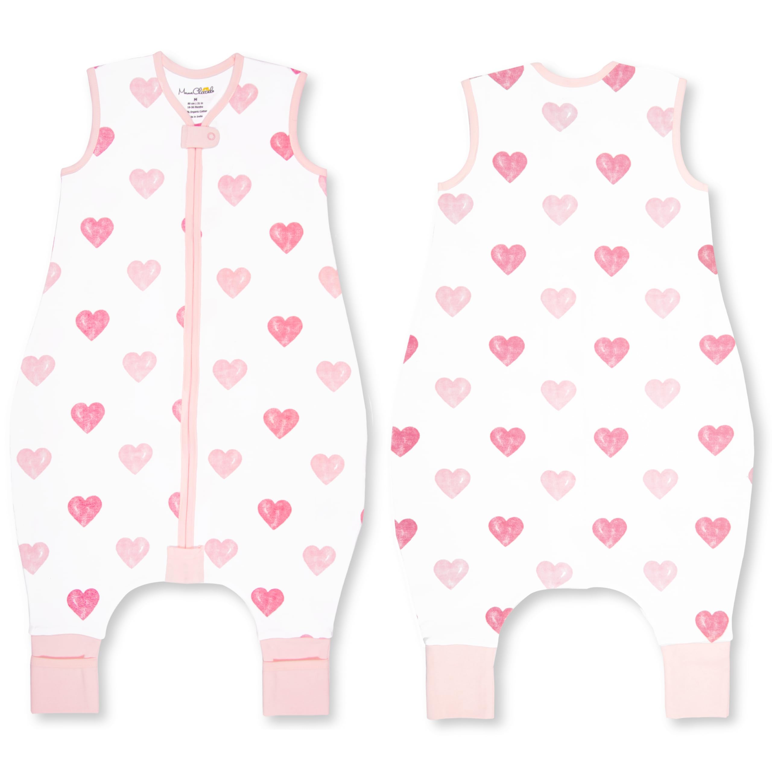 Mama Cheetah Toddler Sleep Sack with Feet 2T, 1.0 TOG Organic Cotton Baby Wearable Blankets with Legs - Image 4