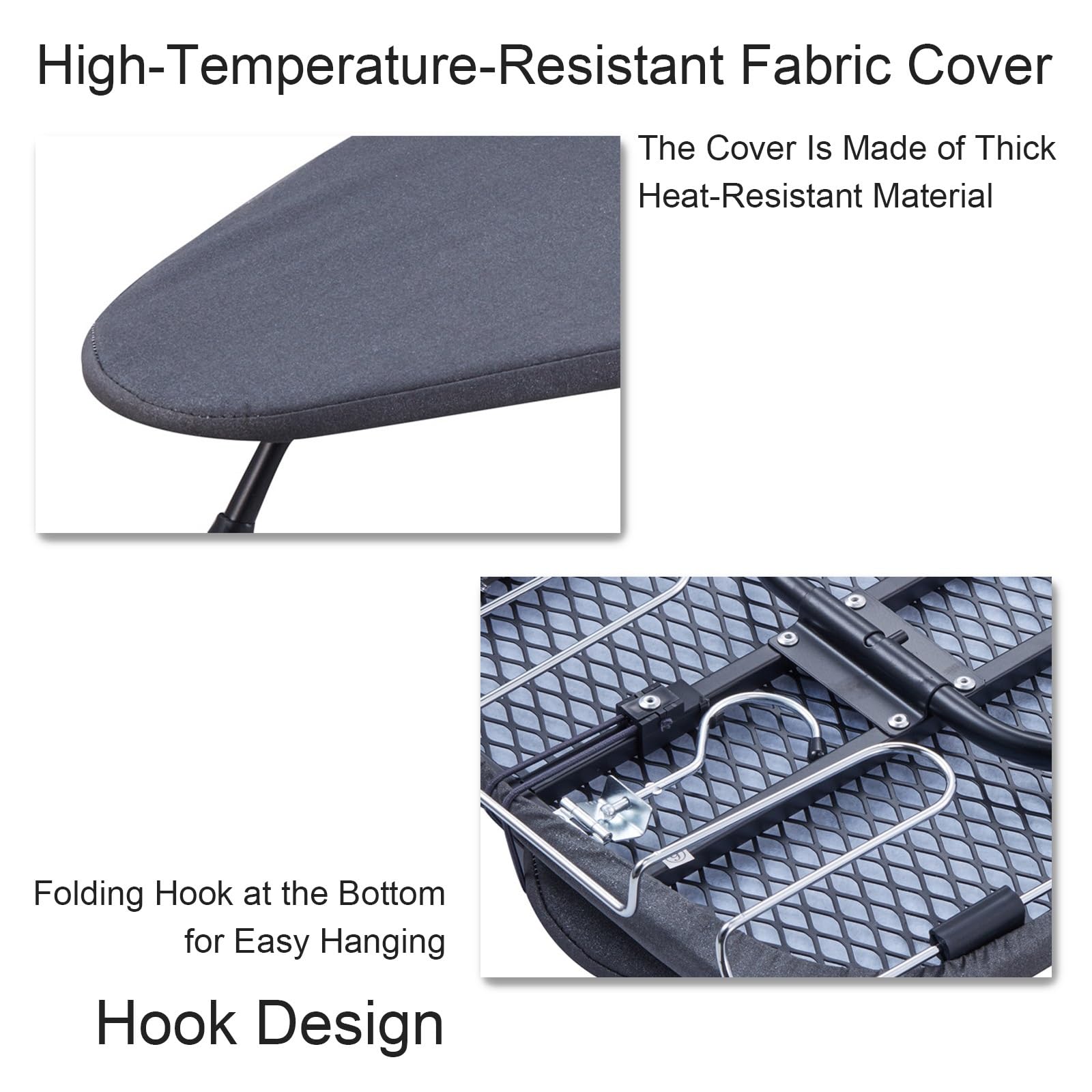 Tabla de Planchar Plegable de Sobremesa con Soporte para Plancha, Mesa de Planchar Portátil Colgante con Gancho para Uso Doméstico en Lavandería