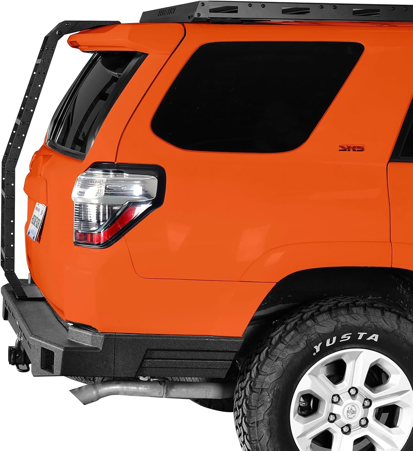 Hooke Road 4Runner Roof Rack Access Ladder Rear Hatch Ladder Trunk 4-Step Cargo Step Compatible with 2010-2024 Toyota 4Runner 5th Gen with 260-lb Load Capacity