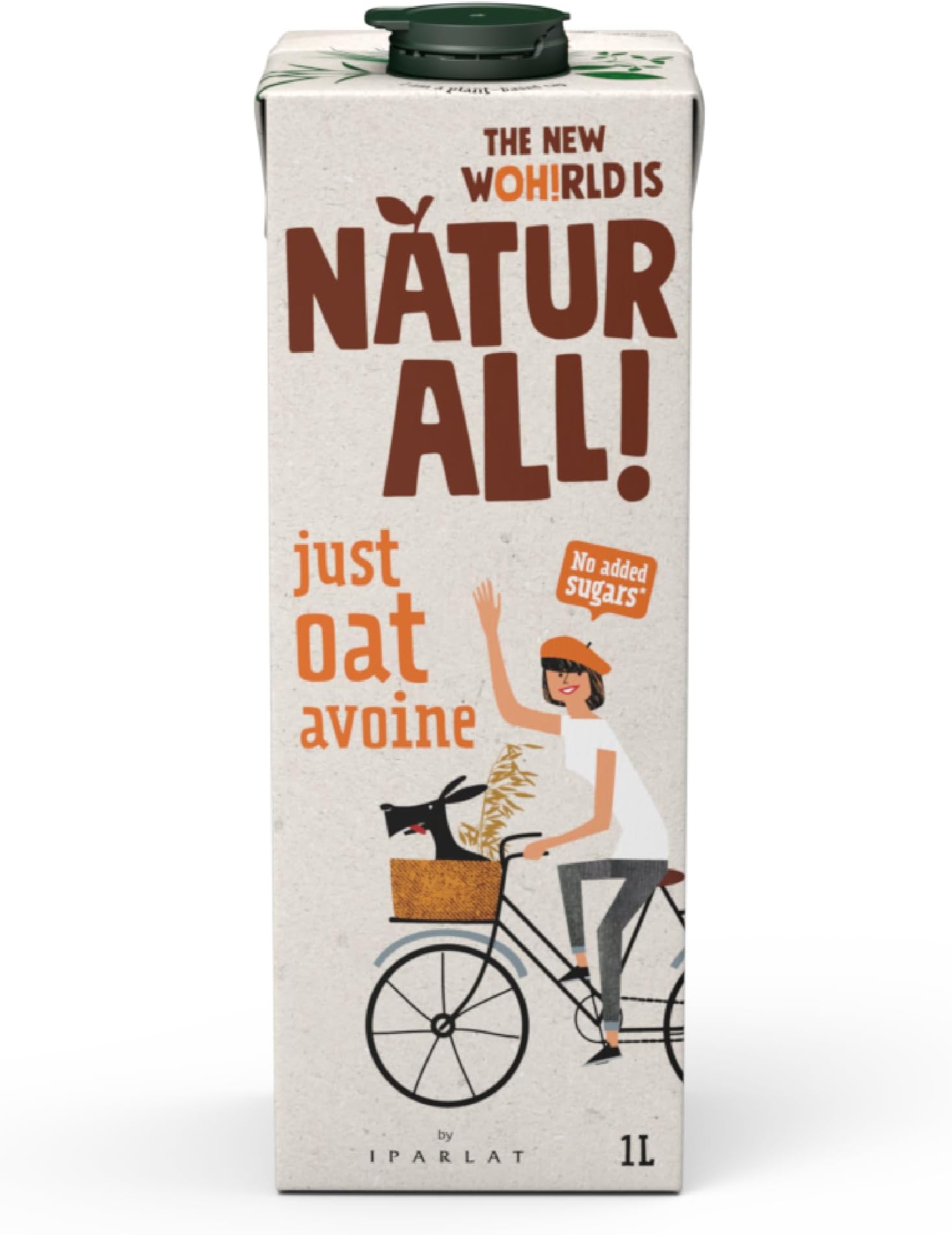– NATUR-ALL | Just Oat Drink 1L - Plant-Based Milk Alternative, Clean Label, 2 Simple Ingredients, Dairy-Free, Vegan, No Added Sugar (Pack of 6)