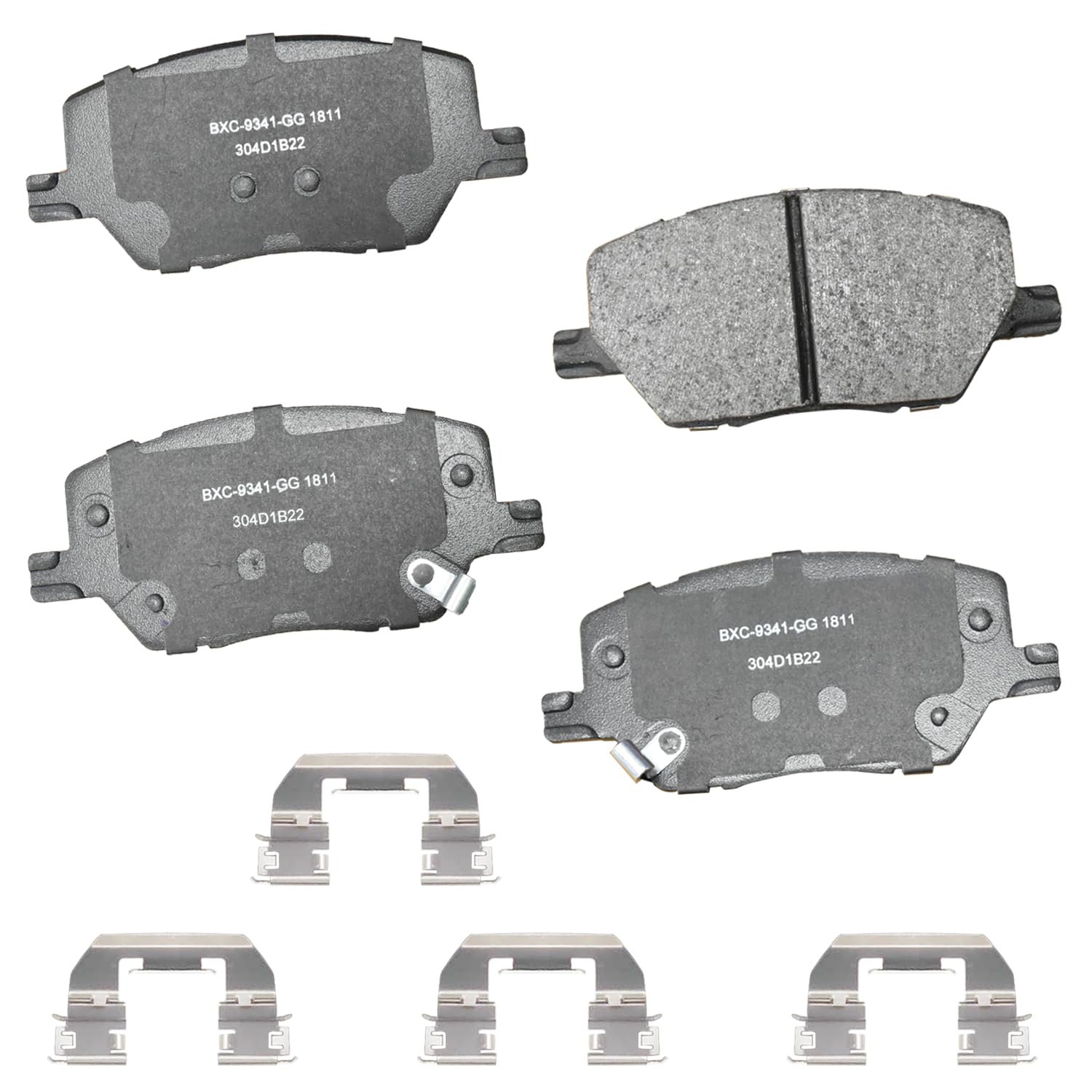 Bendix Premium SBC1811 Ceramic Front Brake Pads for Fiat 500X 2021-2016, Jeep Compass 2022-2017, Renegade 2021-2015