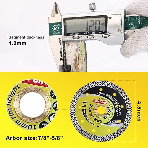 Miniatura 4 de 2 piezas de hoja de porcelana de azulejos, hoja de azulejos súper fina de 4.5 pulgadas de corte para azulejos de porcelana de cerámica de mármol de
