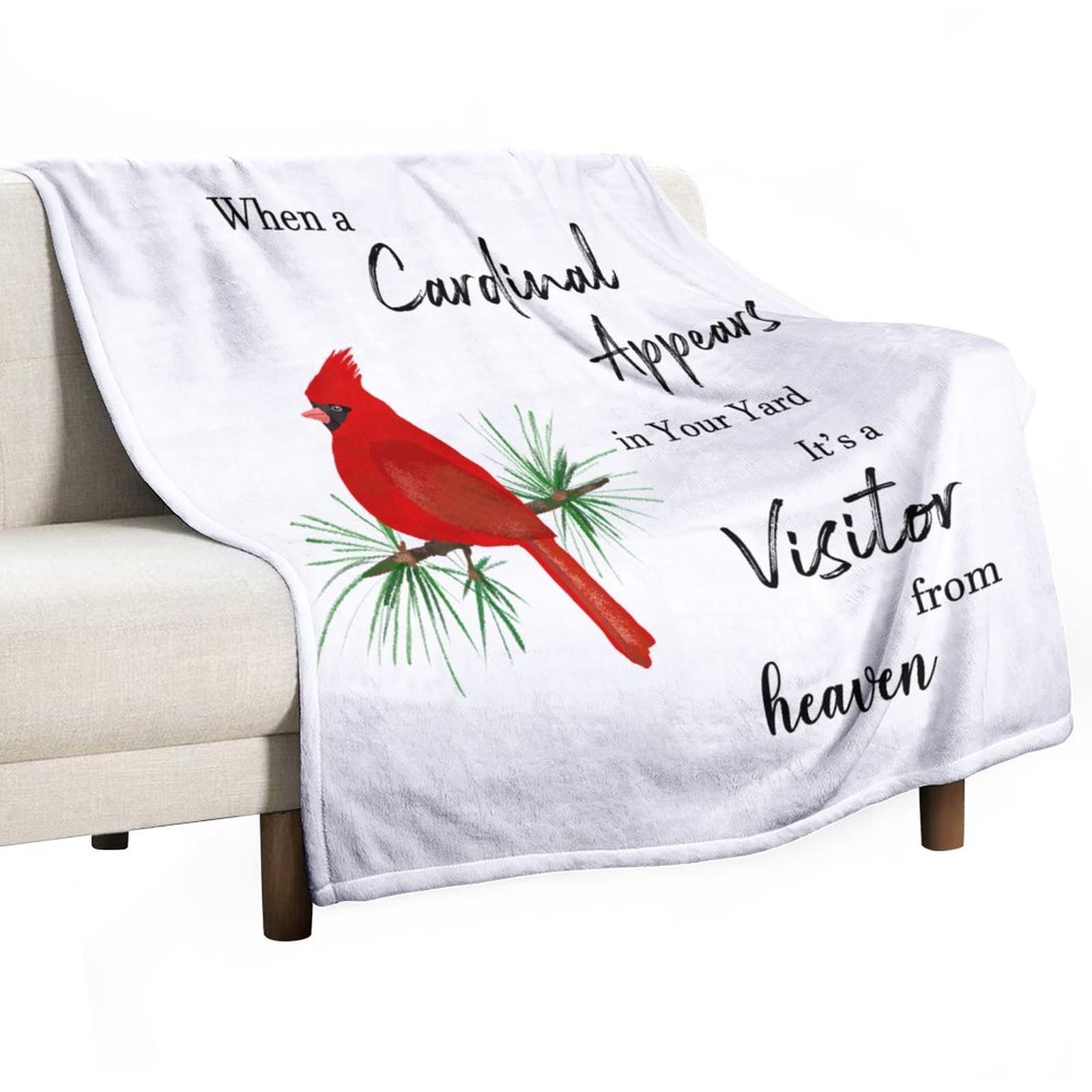 Plaid cardinal couverture lit enfant et adulte pour soirées canapé