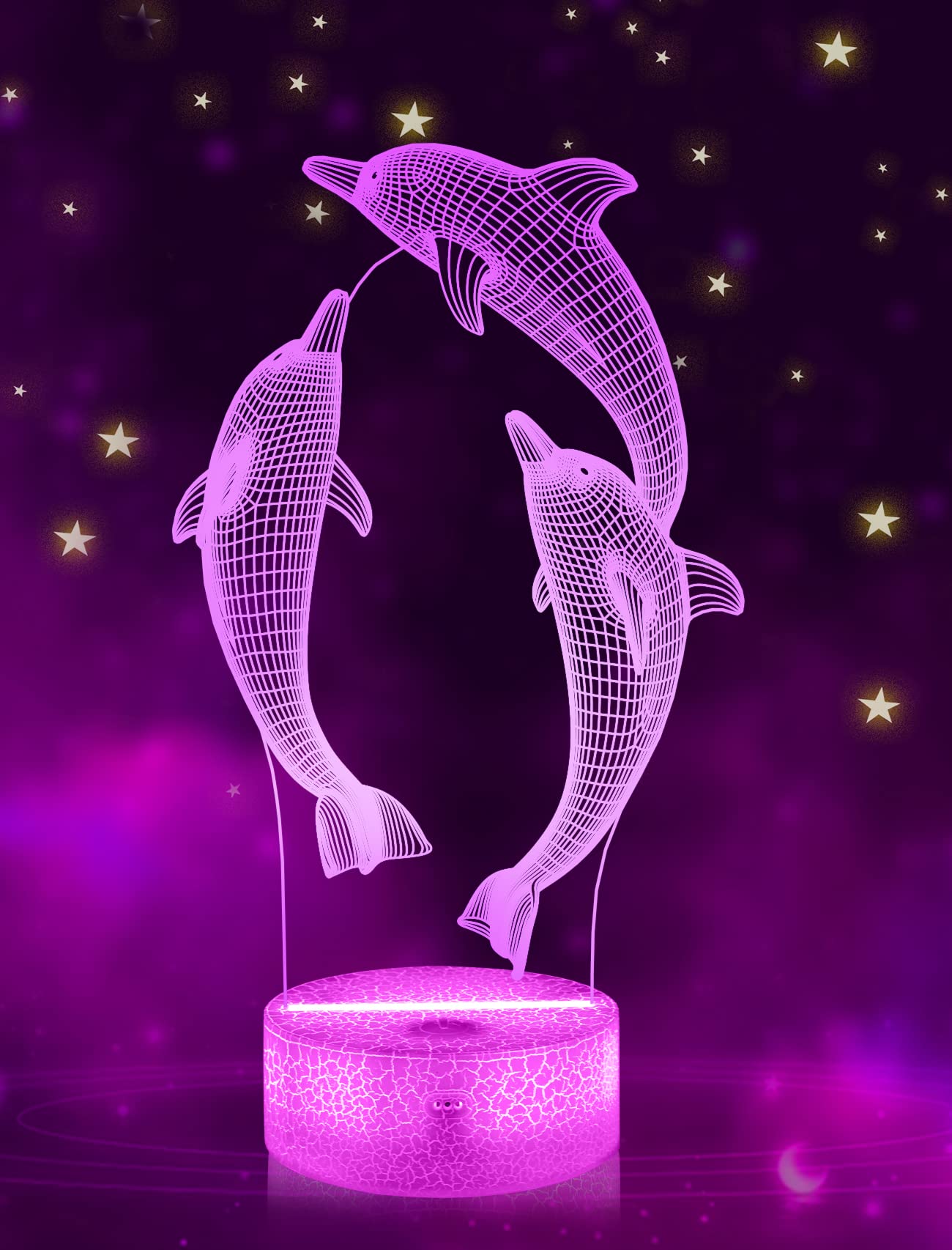 FULLOSUNDolphin Gift for Kids, Dolphin Crystal Ball Lamp with Remote Control 16 Color Changing Xmas Halloween Birthday Gift for Child Baby Girl