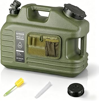 18L Camping Water Jug with Spigot, Water Container Water Storage with Tool Bag, Portable Water Tank Emergency Water Storage for Hiking, Camping, Picnic, Home Use