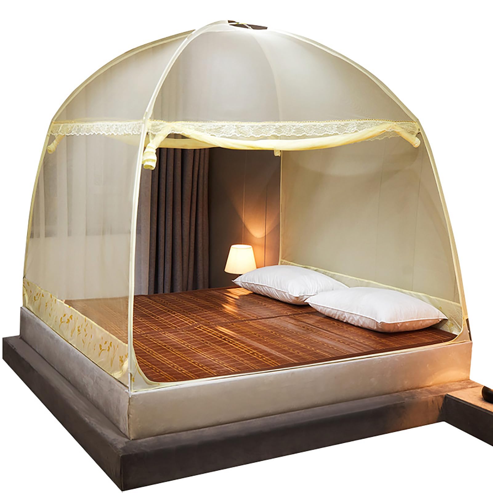 Baldaquin de lit escamotable pour des nuits d'été sereines en intérieur