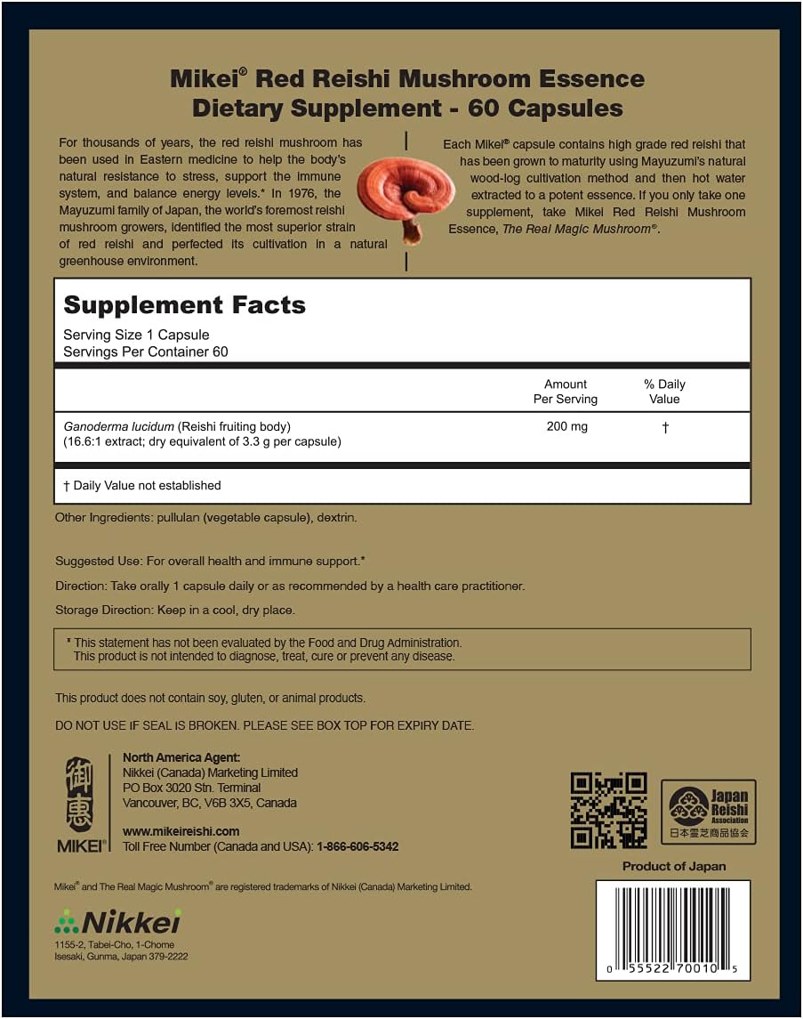 Mikei Red Reishi - 60 Capsules