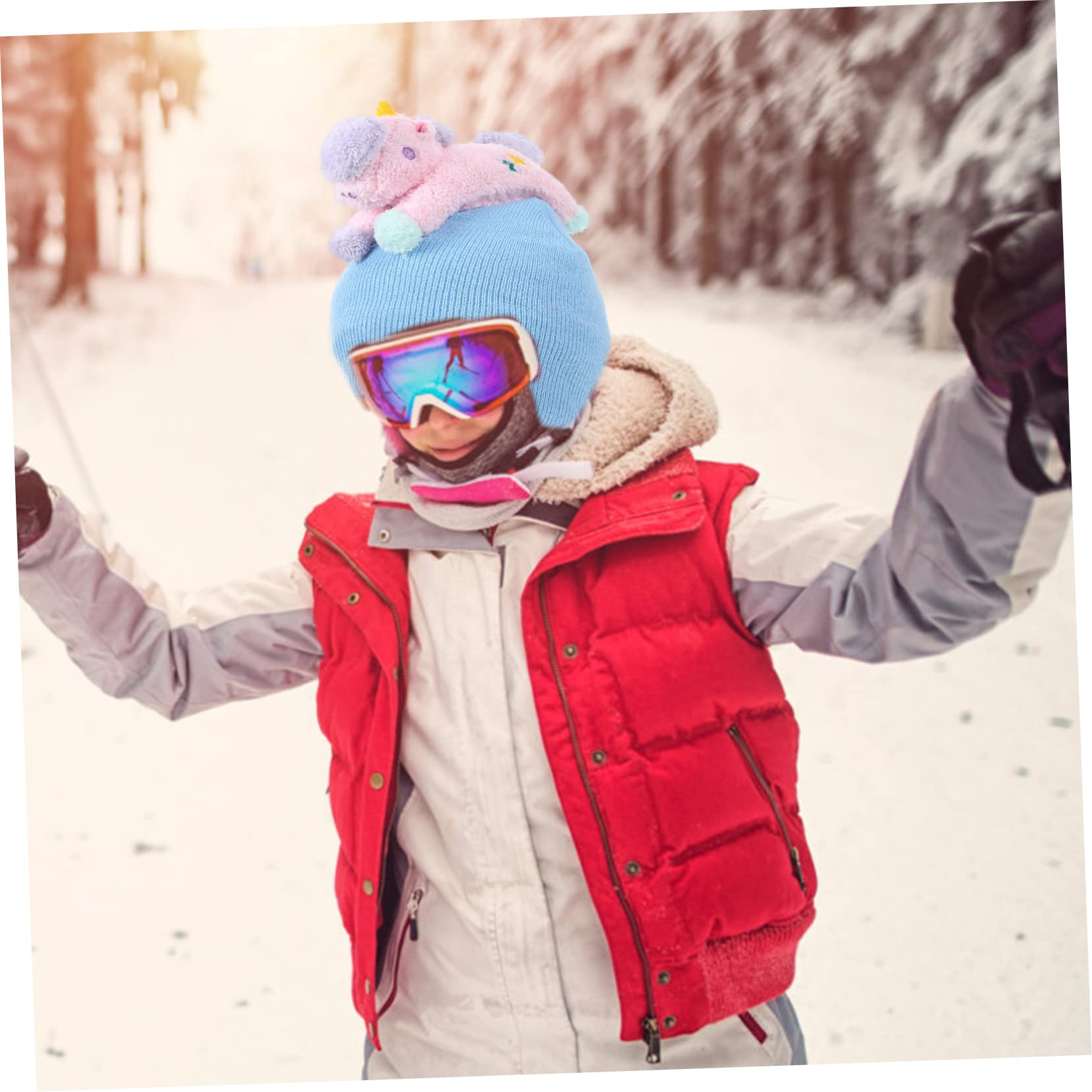 Kisangel Copricasco per Sport Invernali con Design Animato Copertura Protettiva per Casco e Facile e Indossare