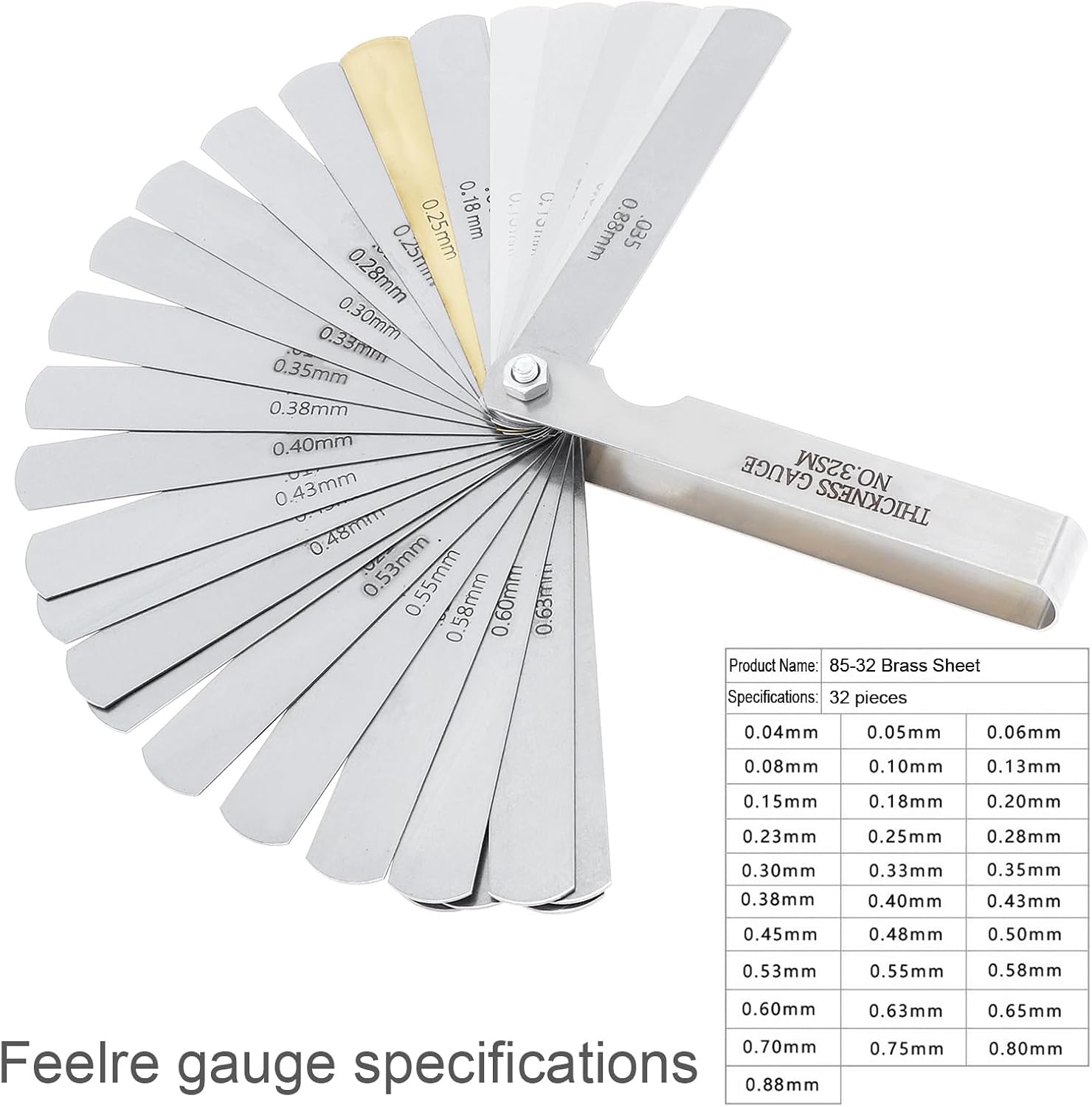 Valve Adjustment Tool with Angled Feeler Gauge, Jam Nut Valve Adjustment Tool, Applicable to Honda Car Engines (10mm)