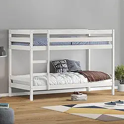 IDIMEX Beliche Infantil Branco Madeira com Grade de Proteção Felix