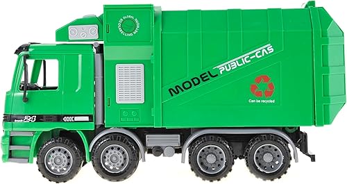 Miniatura 3 de PowerTRC Juguete de camión de basura Push & Go de 15 pulgadas  Juguete realista de camión recolector de basura alimentado por fricción para niños a