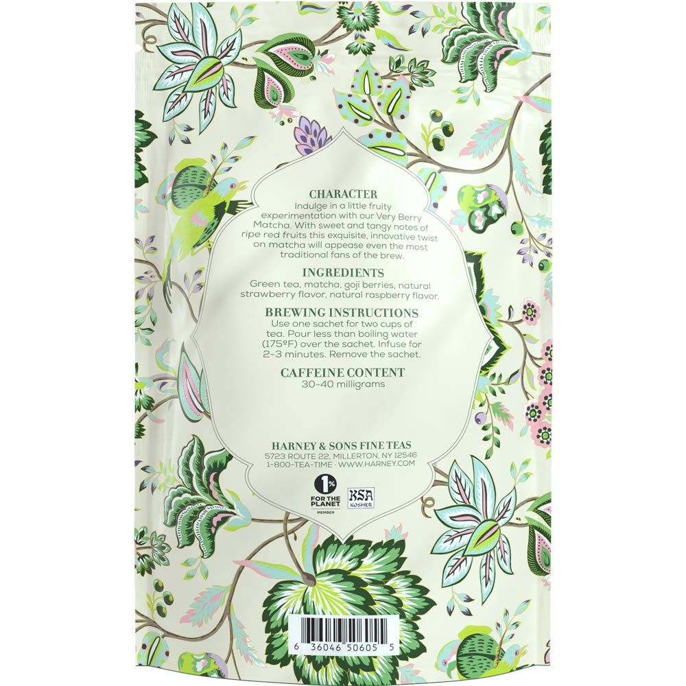 Harney Sons Very Berry Matcha Tea 50ct sachet bag — view 2