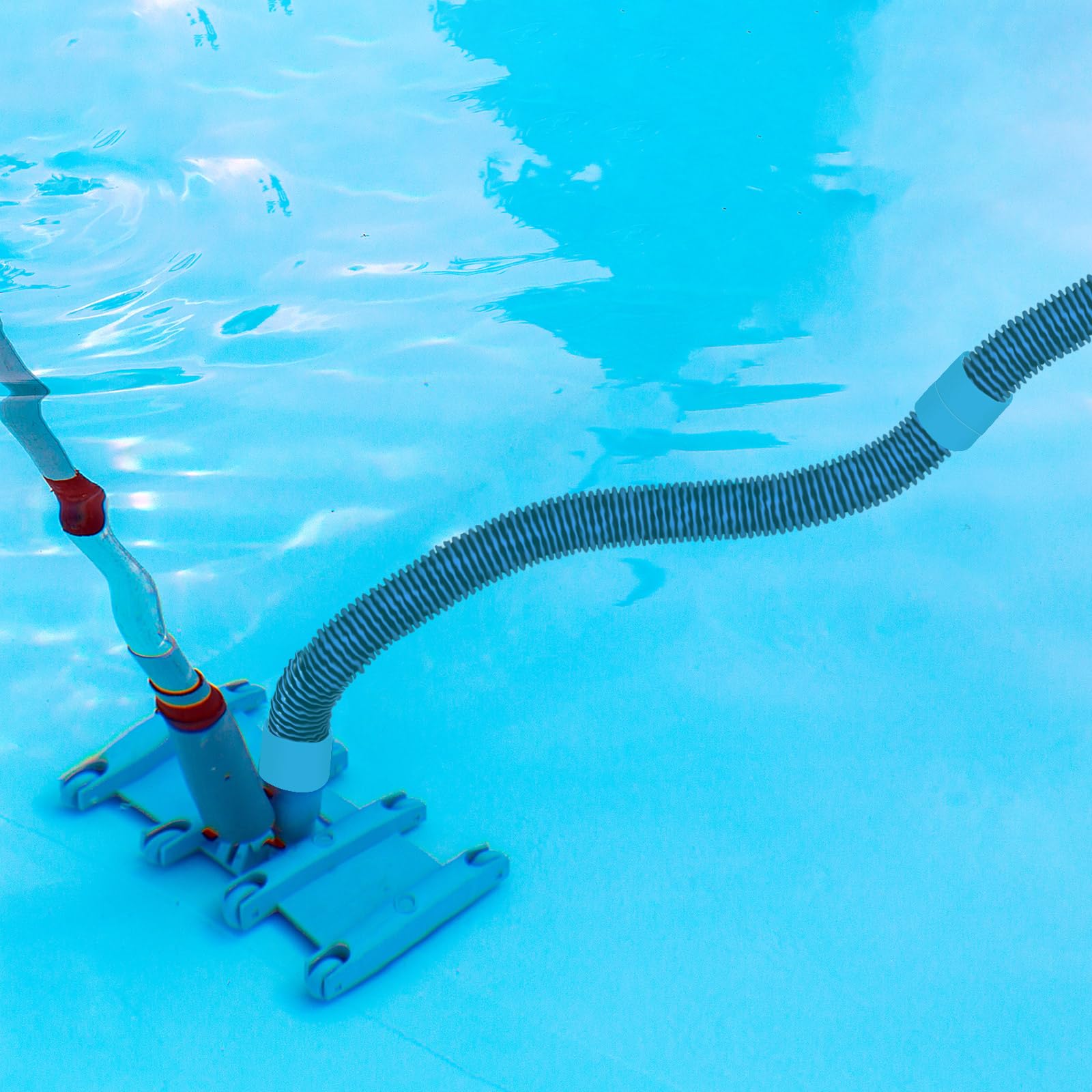 Schwimmbad-Vakuumschlauch, 4 m, flexibel, spiralgewickelte Verbindungsstücke mit 3,8 cm männlichen und weiblichen Manschettenenden, Verlängerung, Ersatz-Poolschlauch, passend für die
