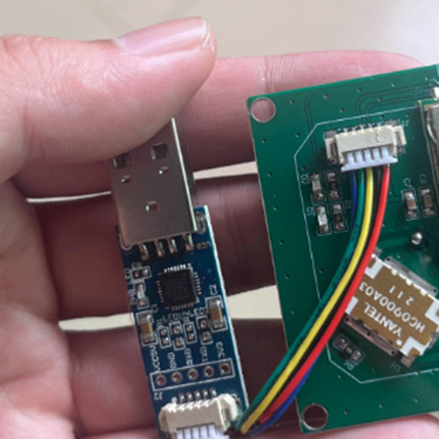 2X Modulo Lettore RFID UHF Ttl YRM100 con Interfaccia e Antenna RFID Integrata