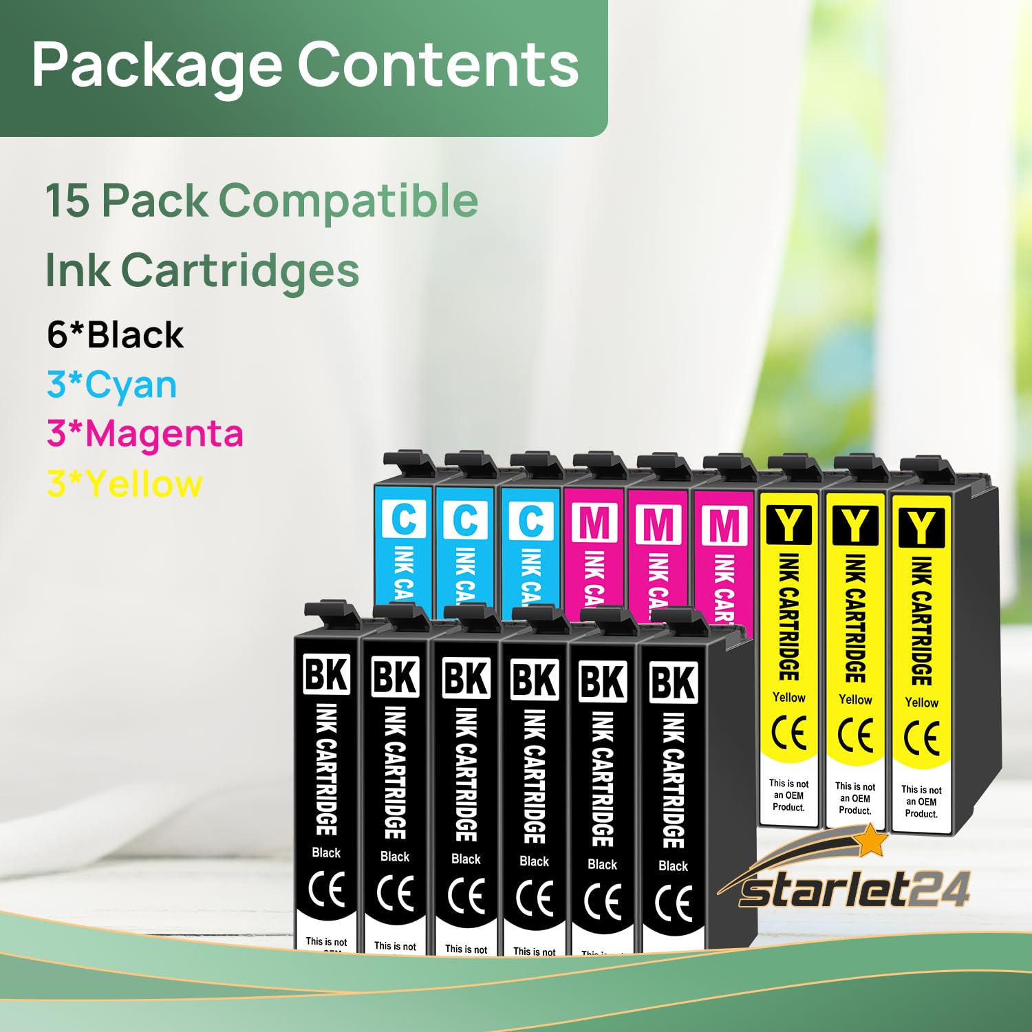 Starlet24 15x cartucce 604XL compatibili con Epson 604XL Multipack per Expression Home XP-3200 XP-3205 XP-2200 XP-2205 XP-4200 XP-4205 Workforce WF2910 WF2930 WF2935 WF2950
