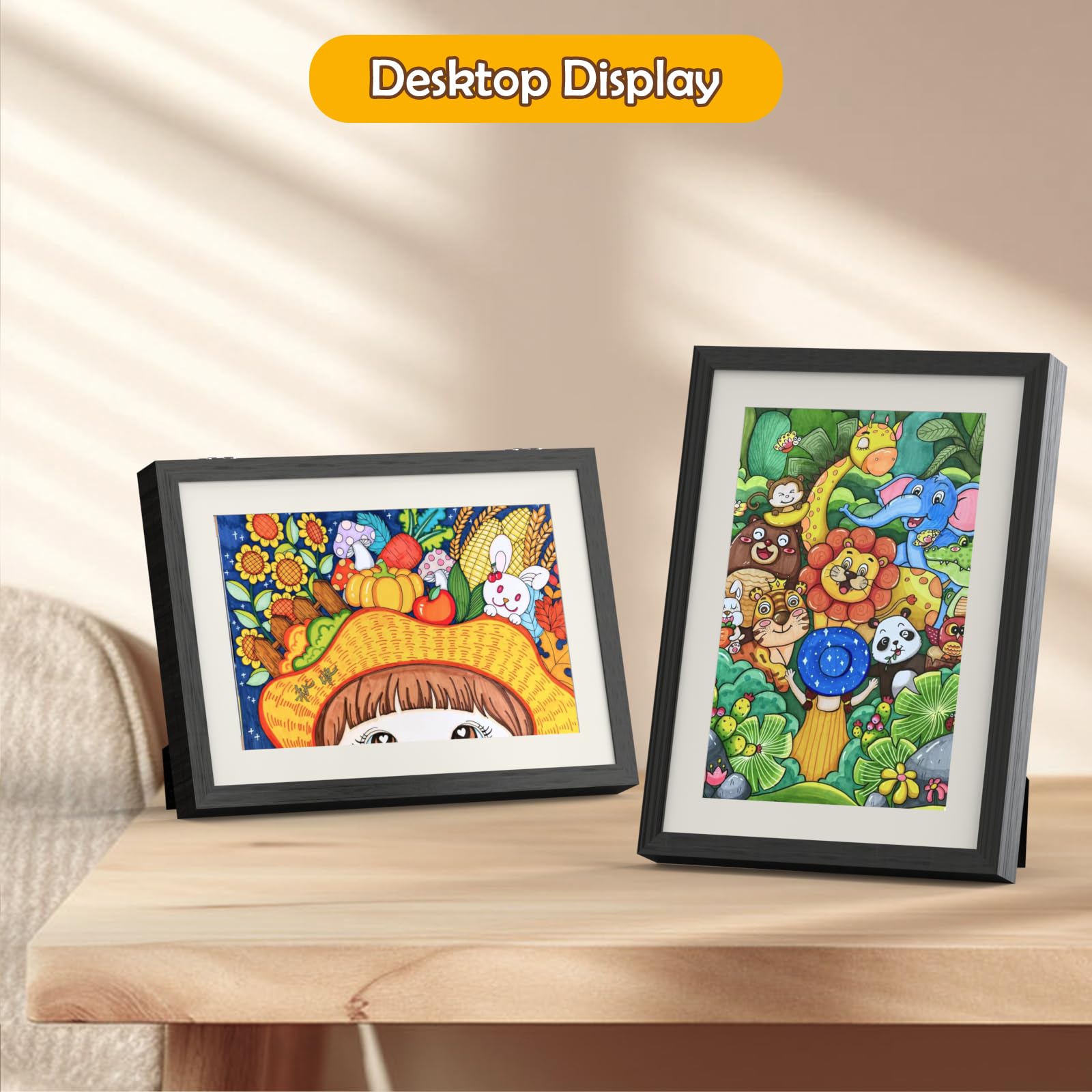 sixzerone 子供用アートフレーム 2個パック - 前開き 150インチ