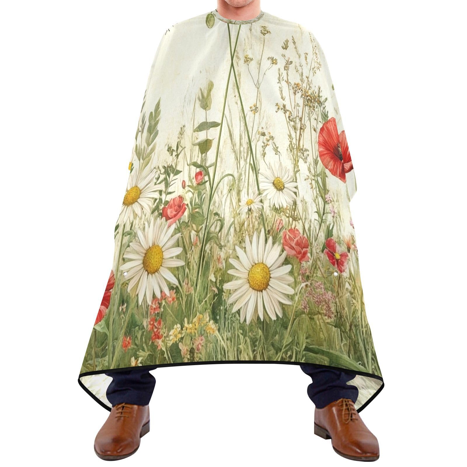 Kigai Hair Cutting Cape for Men & Women Dragonfly Flowers Waterproof Barber Cape Professional Hairdressing Salon Styling Cape with Adjustable Closure Snap