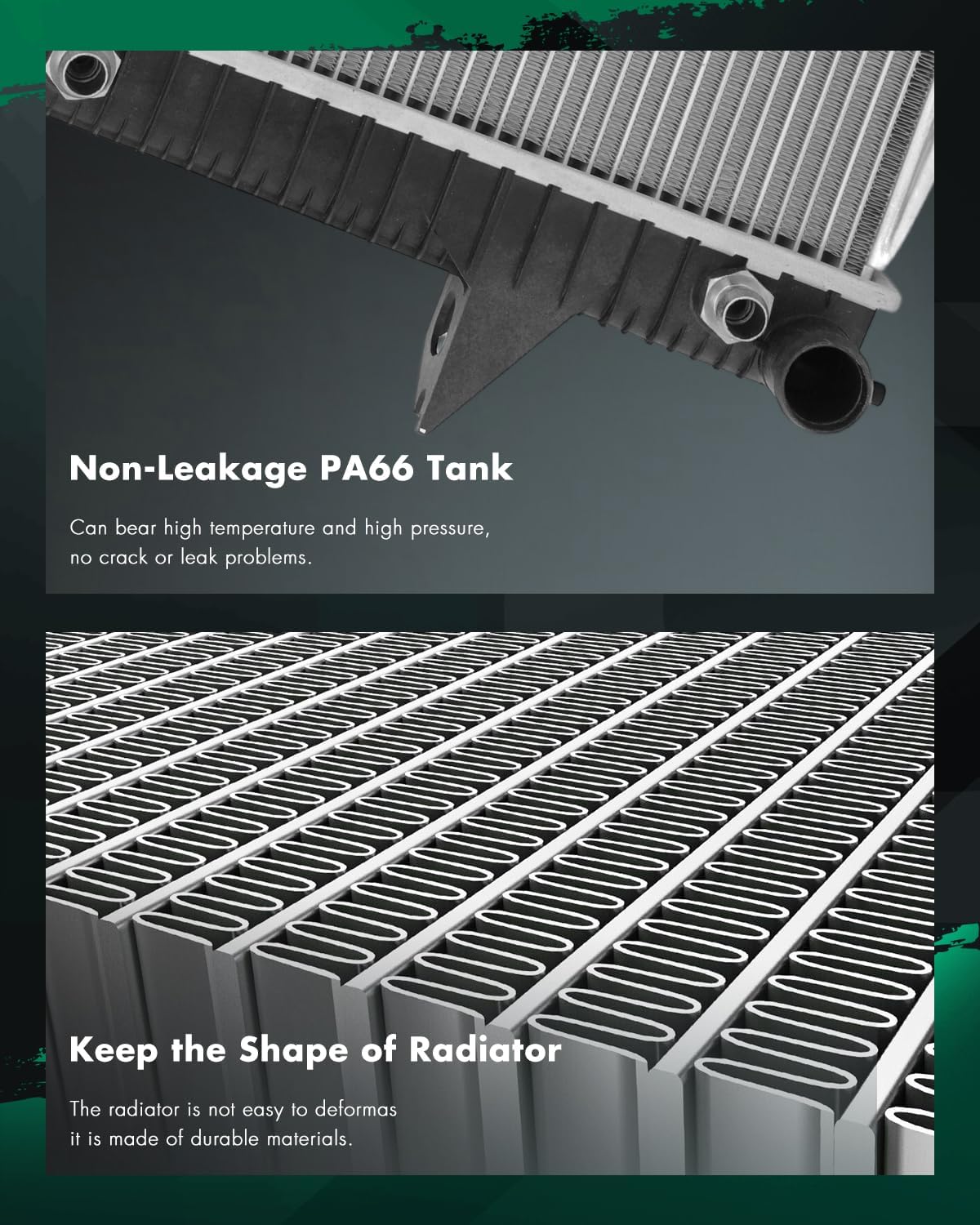 SCITOO Engine Coolant Aluminum Radiator Assembly for 1994-1997 for Volvo for 850 2.3L 1997 for Volvo for 850 2.4L 1998 for Volvo for C70 2.3L 1998 for Volvo for C70 2.4L 1998 for Volvo for S70 2.3L