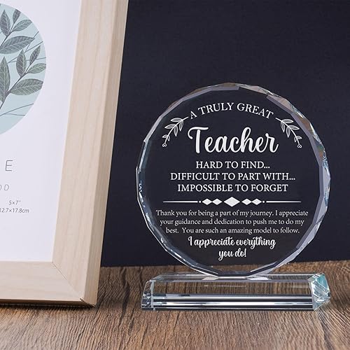 Miniatura 5 de Regalos de agradecimiento para profesores para mujeres y hombres, regalo de agradecimiento de cristal grabado para profesores, los mejores regalos