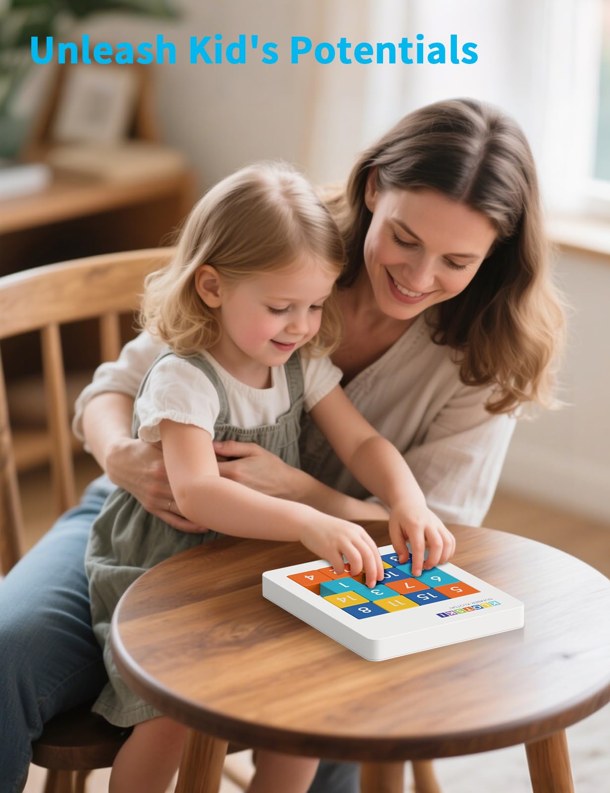 ROXENDA Macaron color 4x4 Klotski Puzzle- Sliding Number Puzzle with Magnetic per Adulti e Bambini