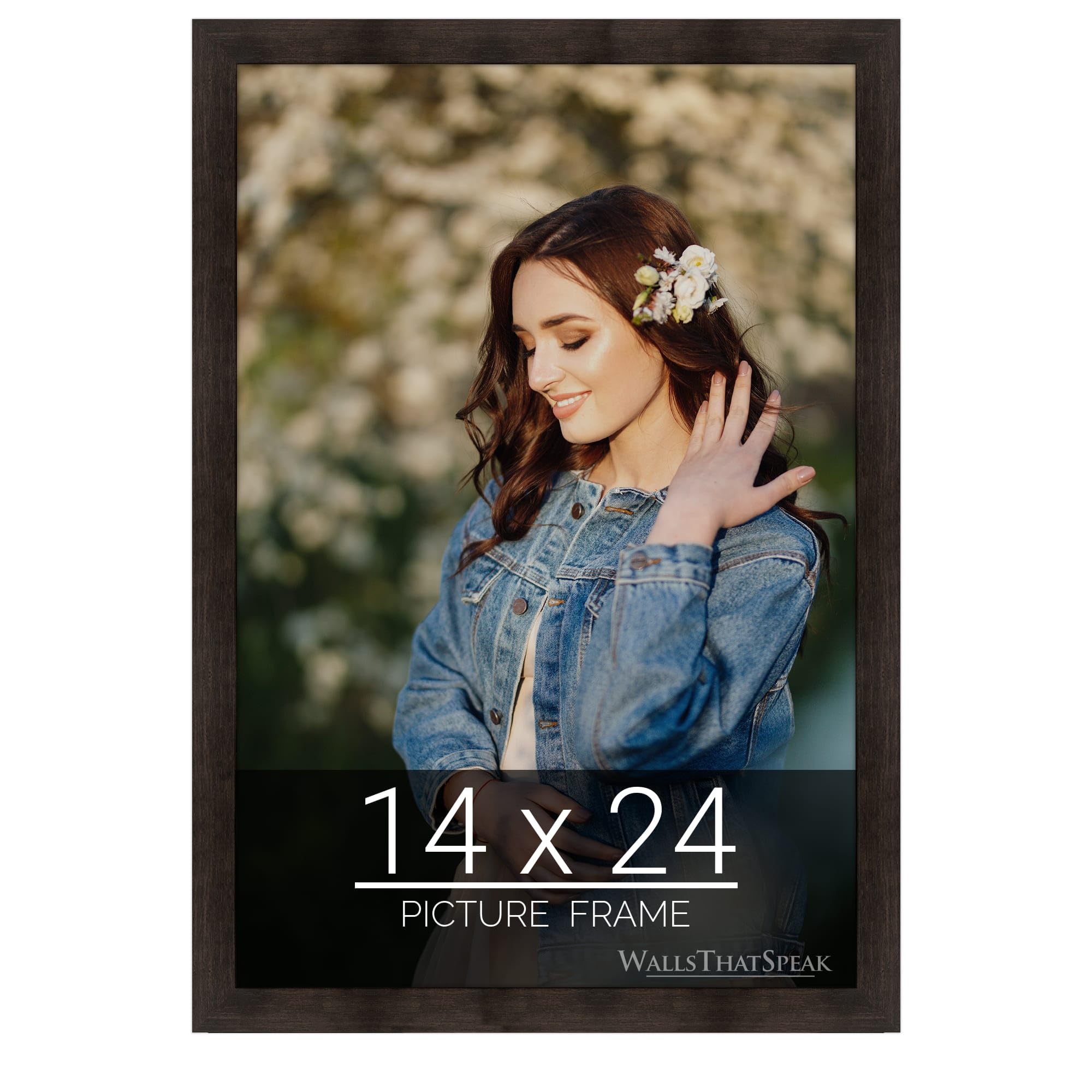 wallsthatspeak 14x24 Espresso Brown Frame
