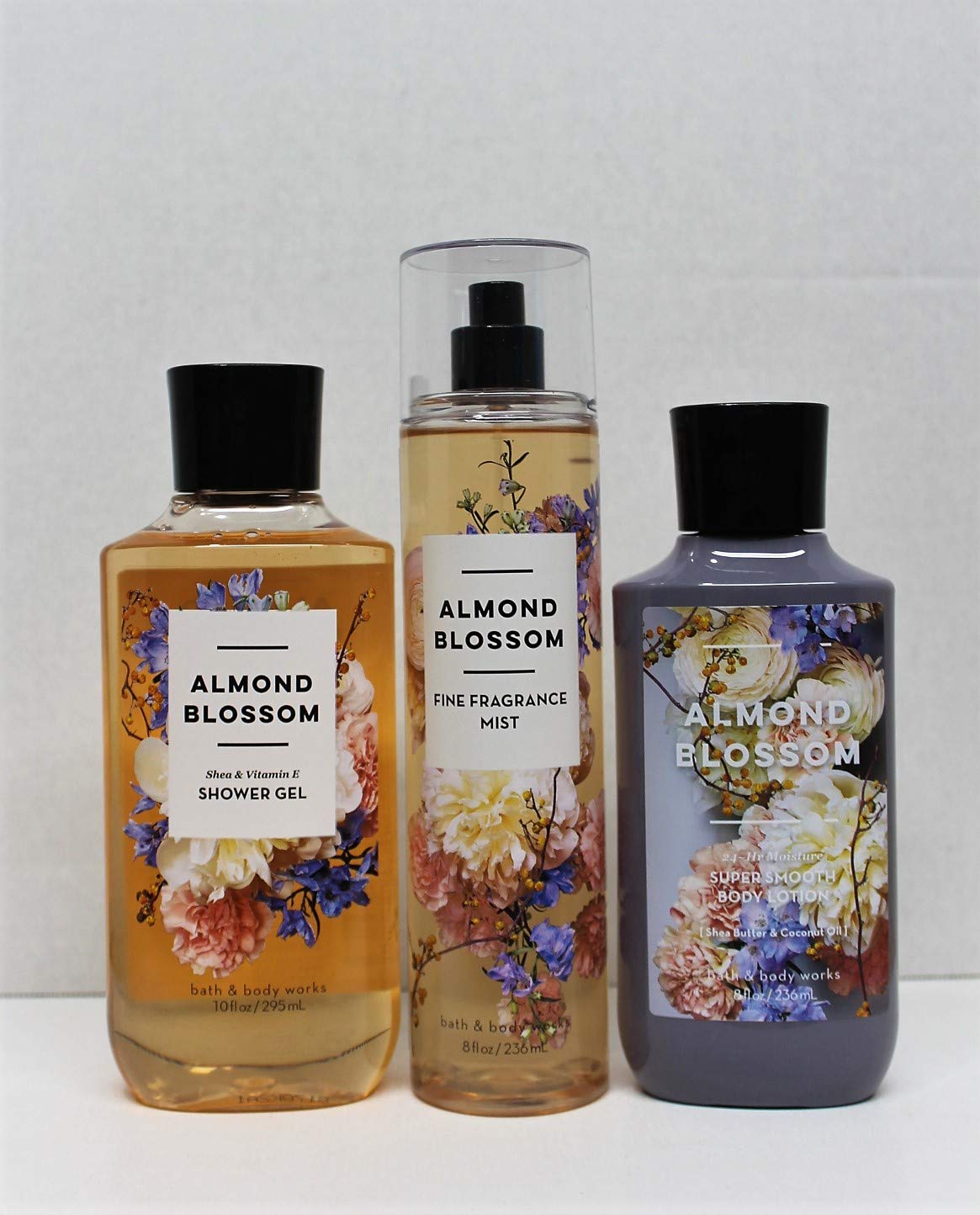 Bath & Body Works - Almond Blossom - Shower Gel, Body Lotion, & Fine Fragrance Mist Daily Trio Summer 2018