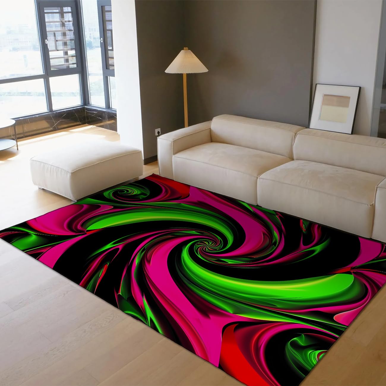 Tapis Moderne imprimé 3D 60x120 Tapis Artistique néon